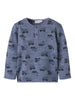Name It Wuppo Wool Top - Folkstone Gray/Machines