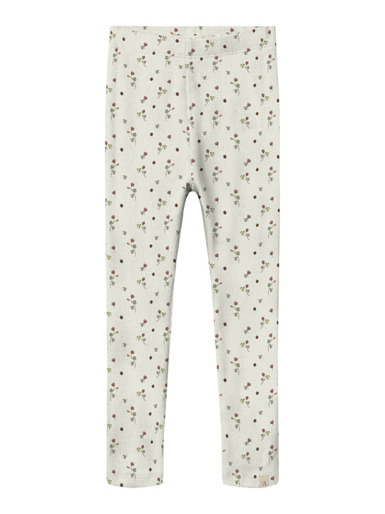 Lil Atelier Lavo Elf Leggings - Turtledove/Clover