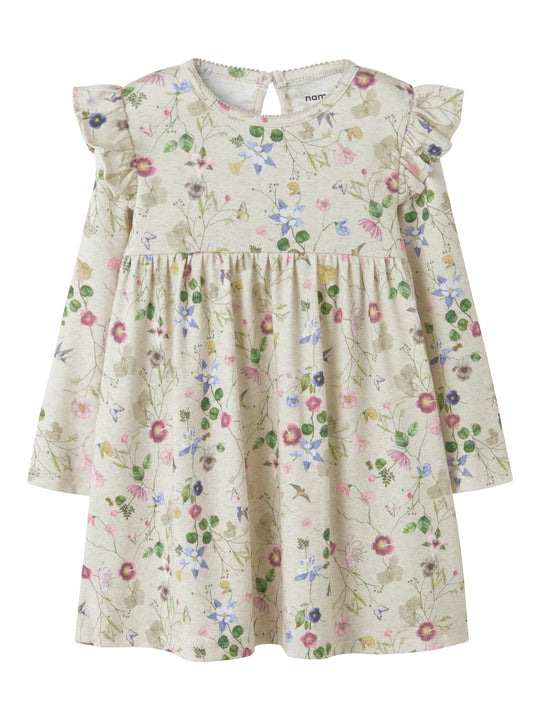 Name It Falca LS Dress - Peyote Melange