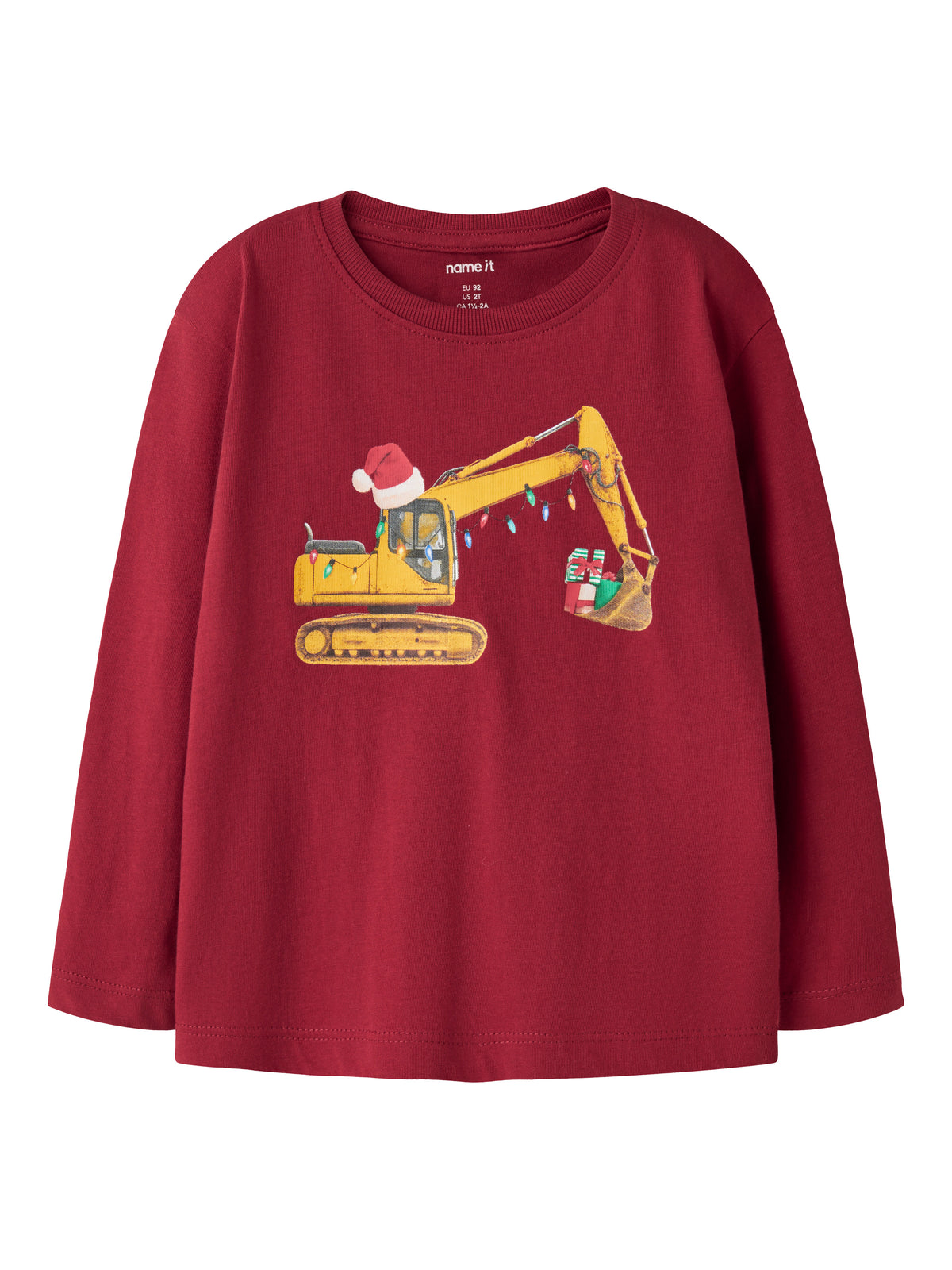 Name It Vosmas - LS Top - Red Dahlia / Excavator