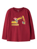 Name It Vosmas - LS Top - Red Dahlia / Excavator