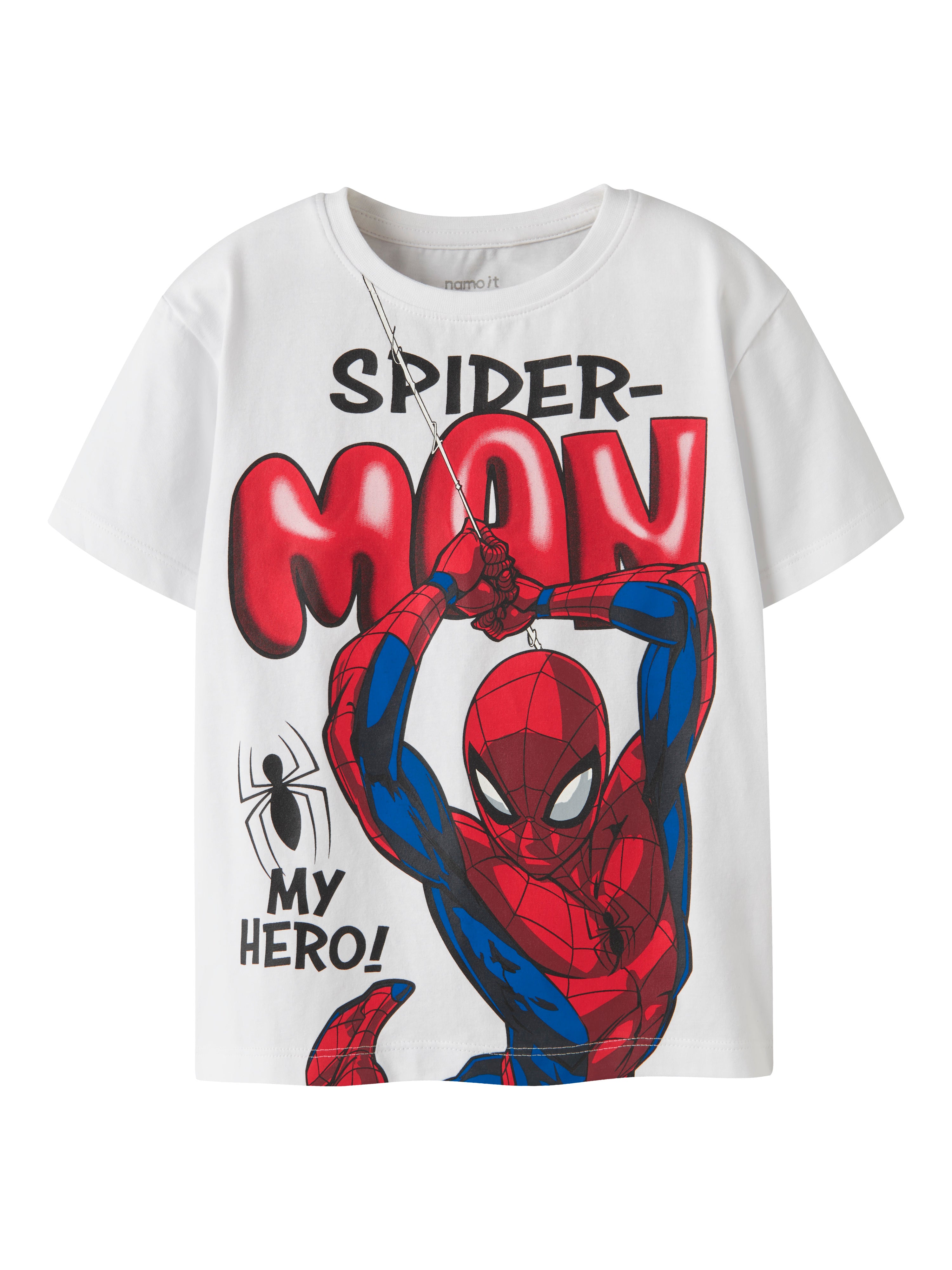 Name It Marvin - Spider SS Nreg Top Mar - Bright White