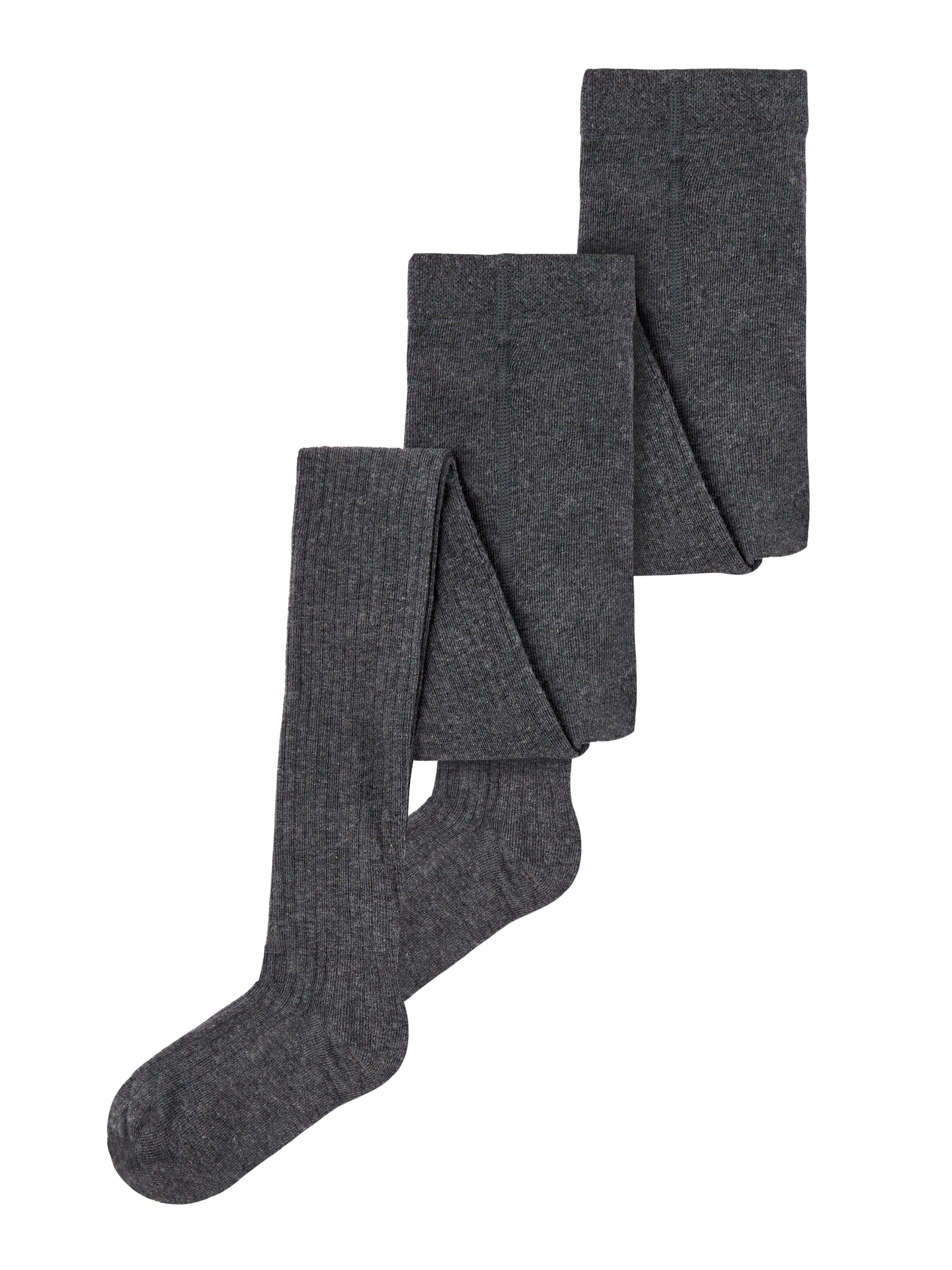 Name It Pantyhose - Rib 2-pak - Dark Grey Melange