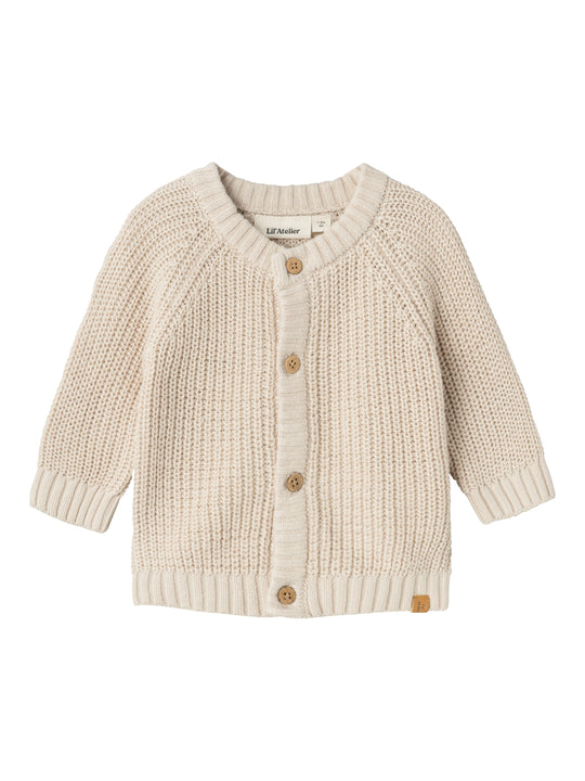 Lil Atelier Emlen Lin Knit Cardigan - Sheer Bliss