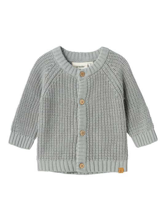 Lil Atelier Emlen Lin Knit Cardigan - Limestone