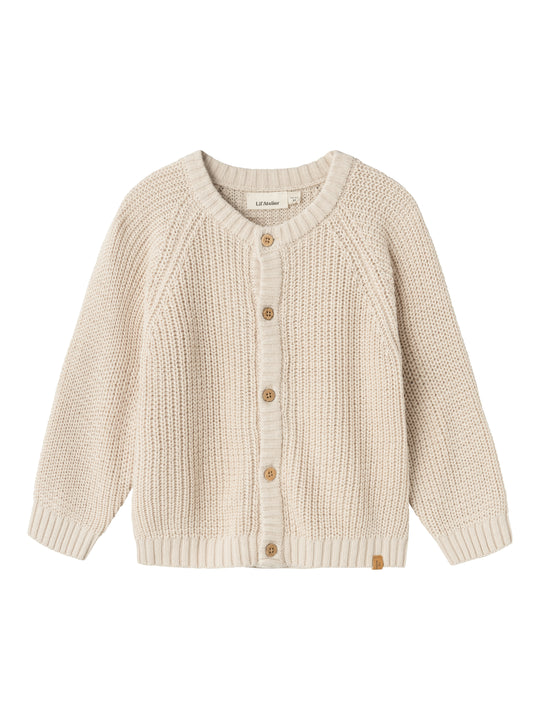 Lil Atelier Emlen Lin Knit Cardigan - Sheer Bliss