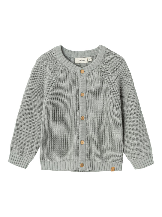 Lil Atelier Emlen Lin Knit Cardigan - Limestone