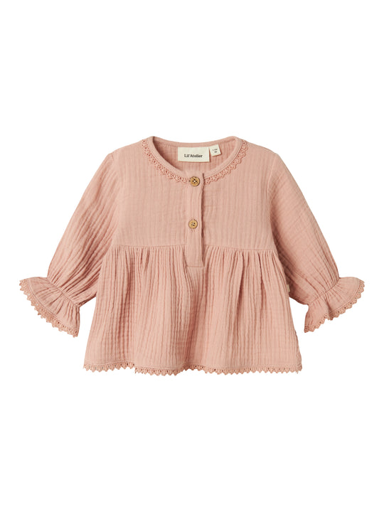 Lil Atelier Lulu LS Shirt - Misty Rose