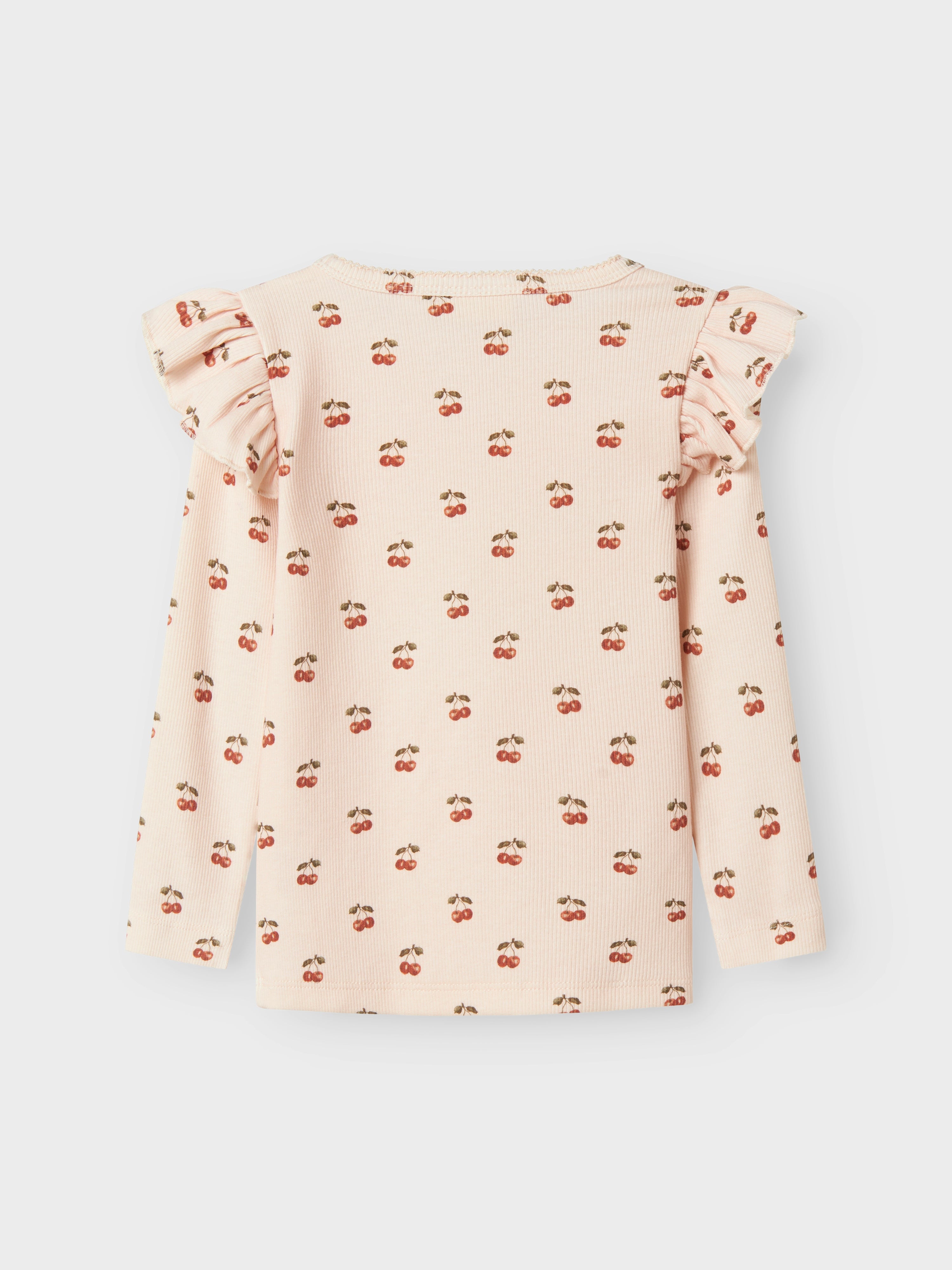 Lil Atelier Lavo Eve Slim Top - Silver Peony/Cherry