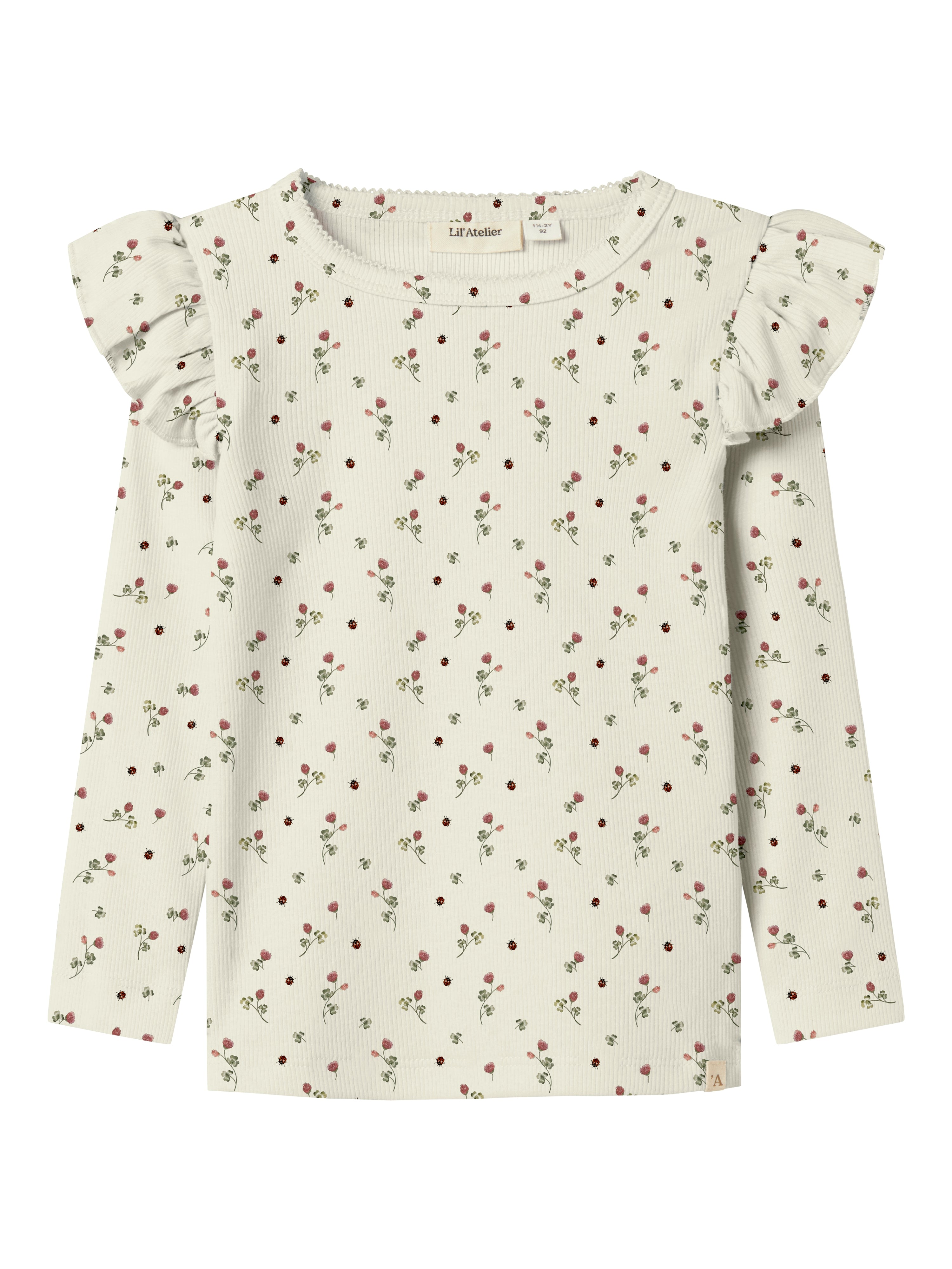 Lil Atelier Lavo Eve Slim Top - Turtledove/Clover