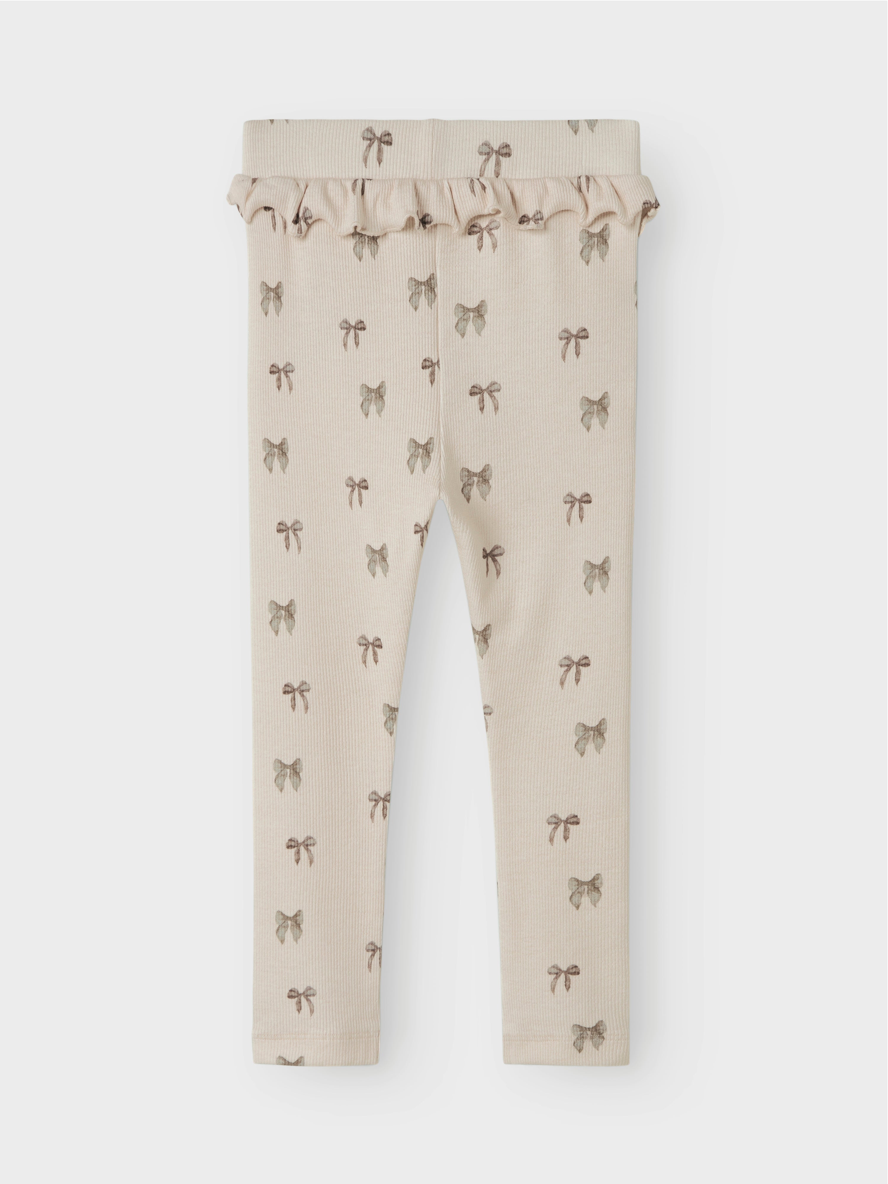 Lil Atelier Gavo Efi Slim Leggings NOOS - Silver Peony/Bow