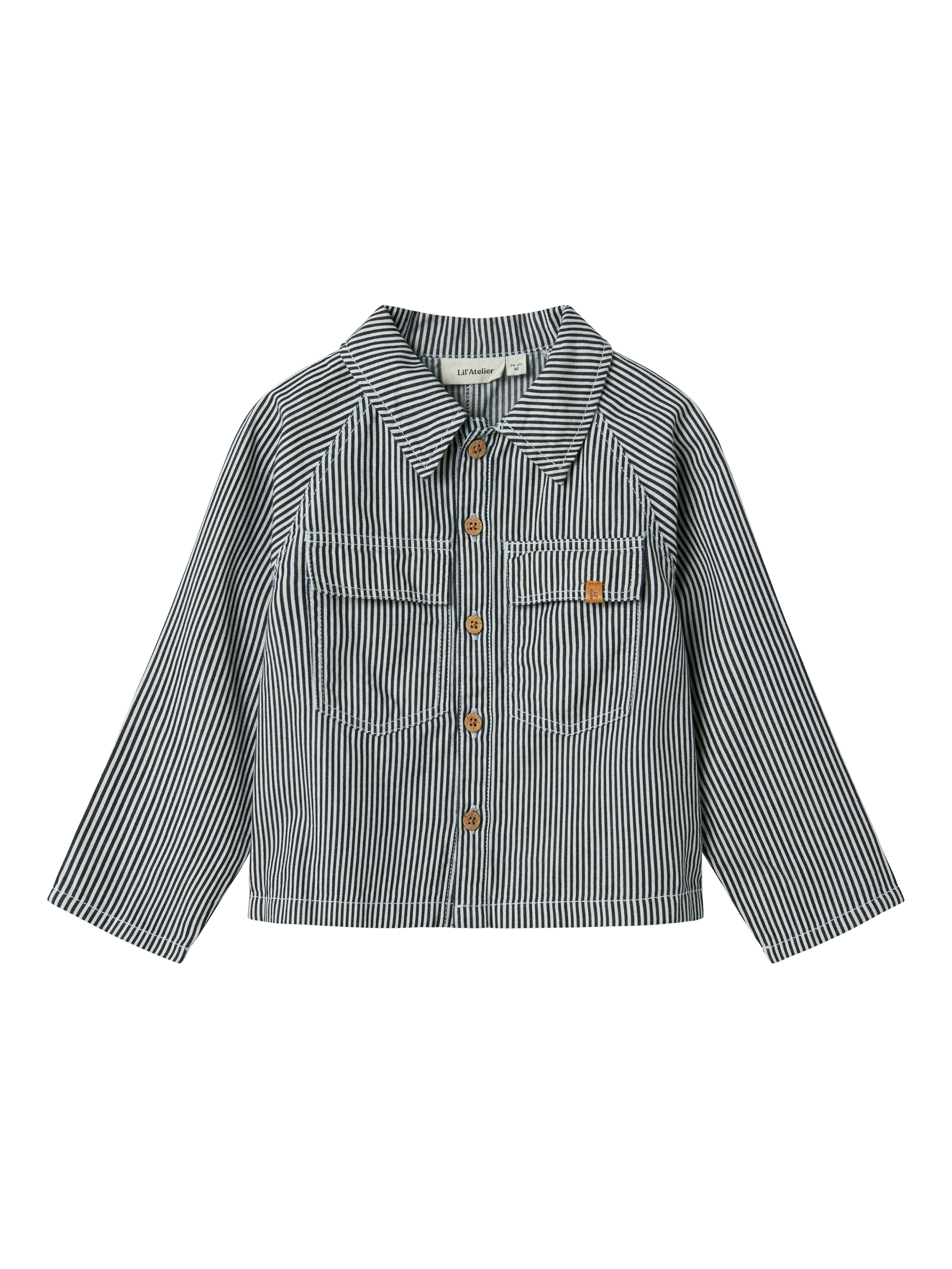 Lil Atelier Kasper Loose Twill Shirt - Dark Blue Denim