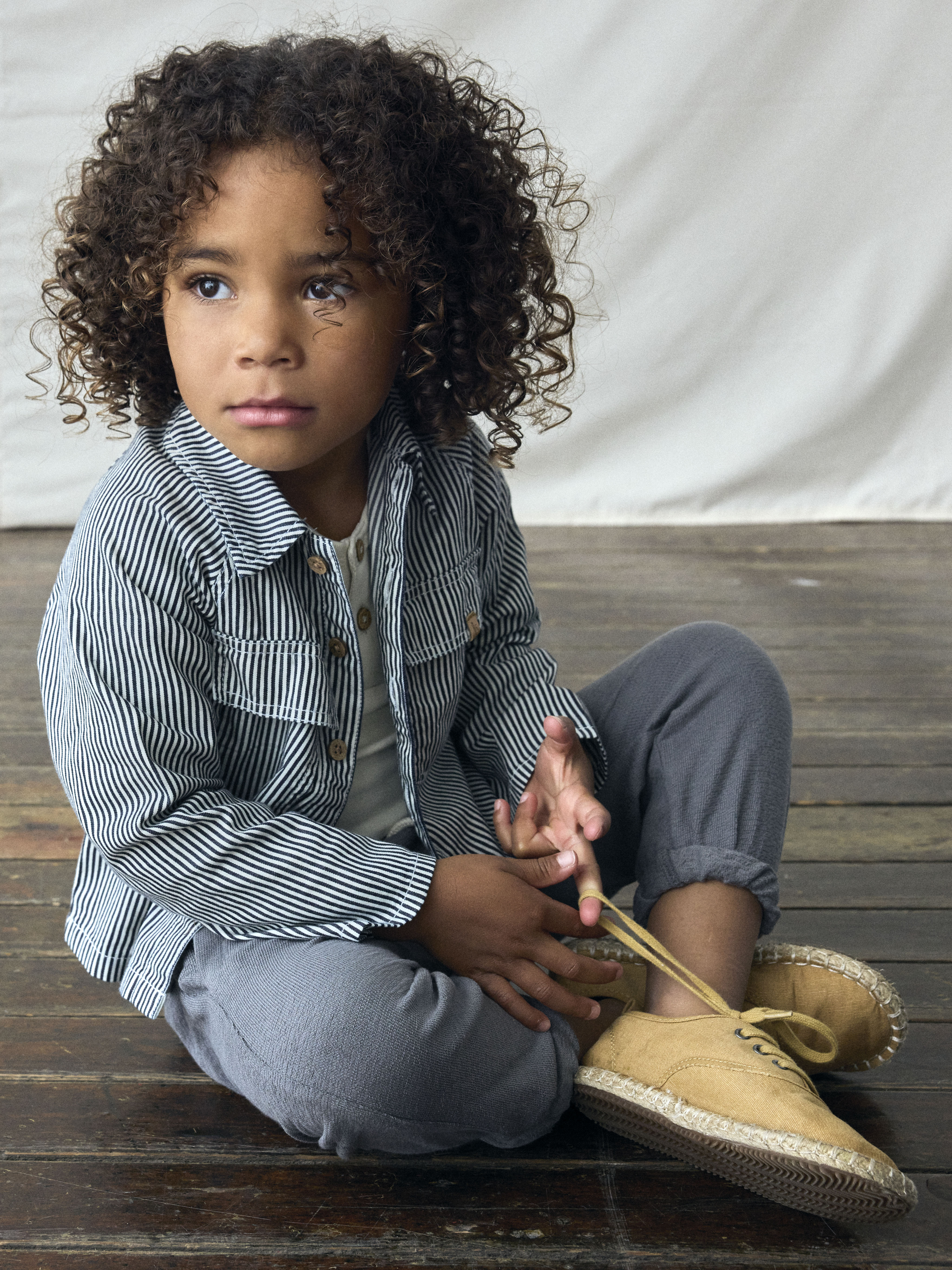 Lil Atelier Kasper Loose Twill Shirt - Dark Blue Denim