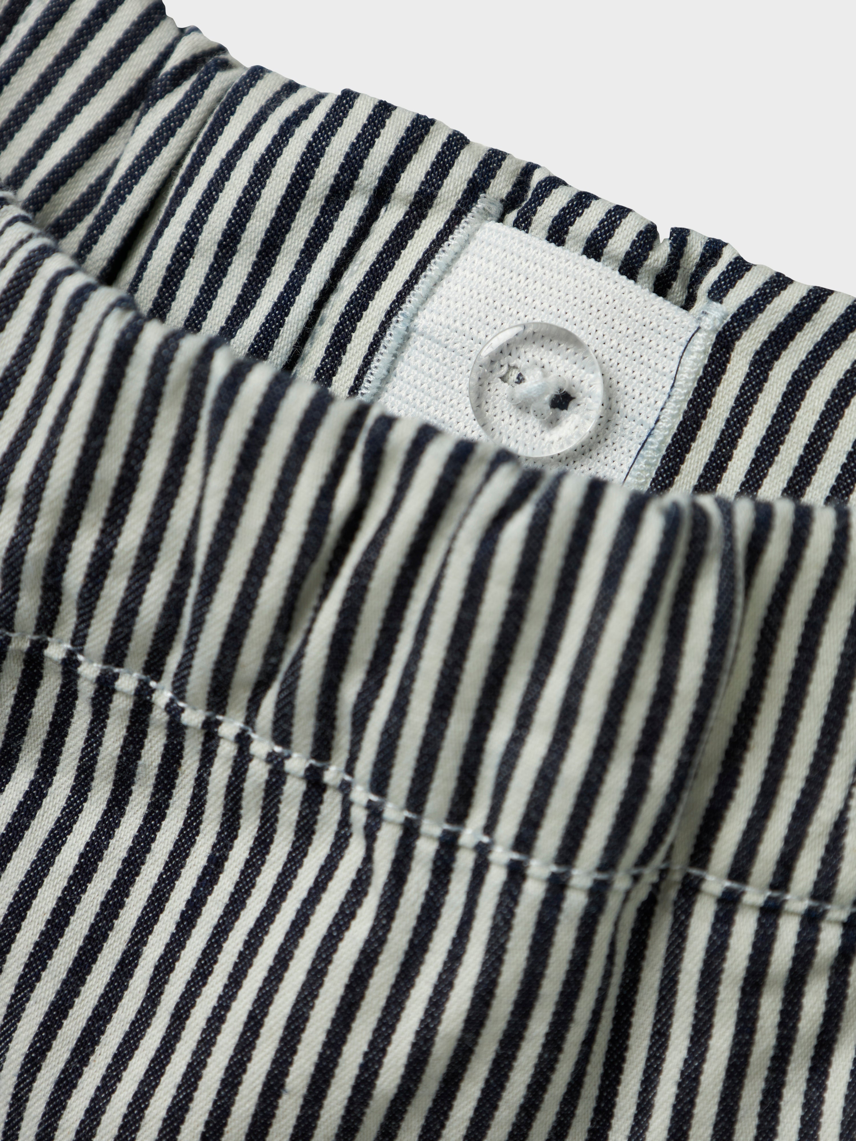 Lil Atelier Kasper Loose Twill Pants - Dark Blue Denim