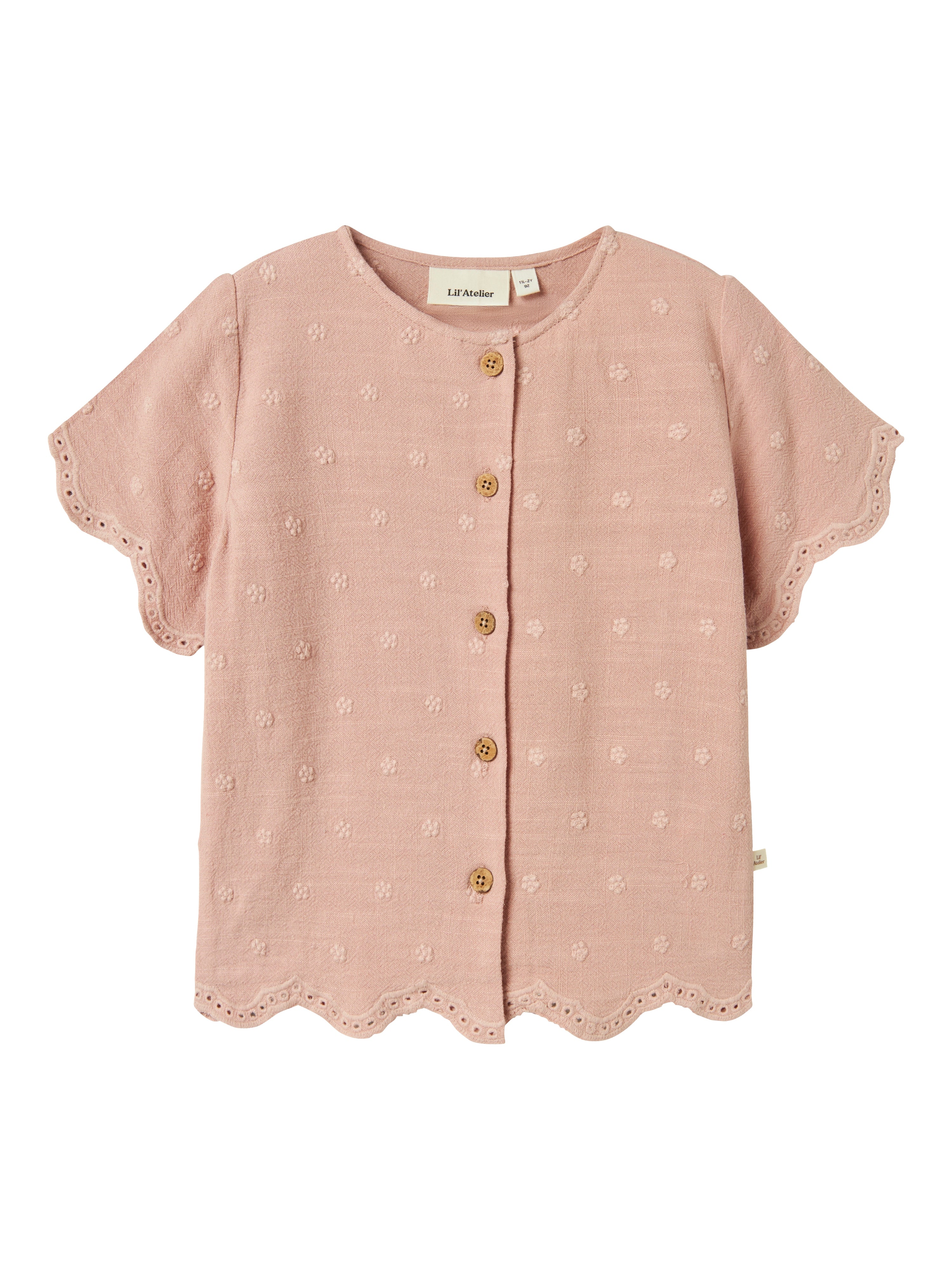 Lil Atelier Kaja SS Shirt - Misty Rose