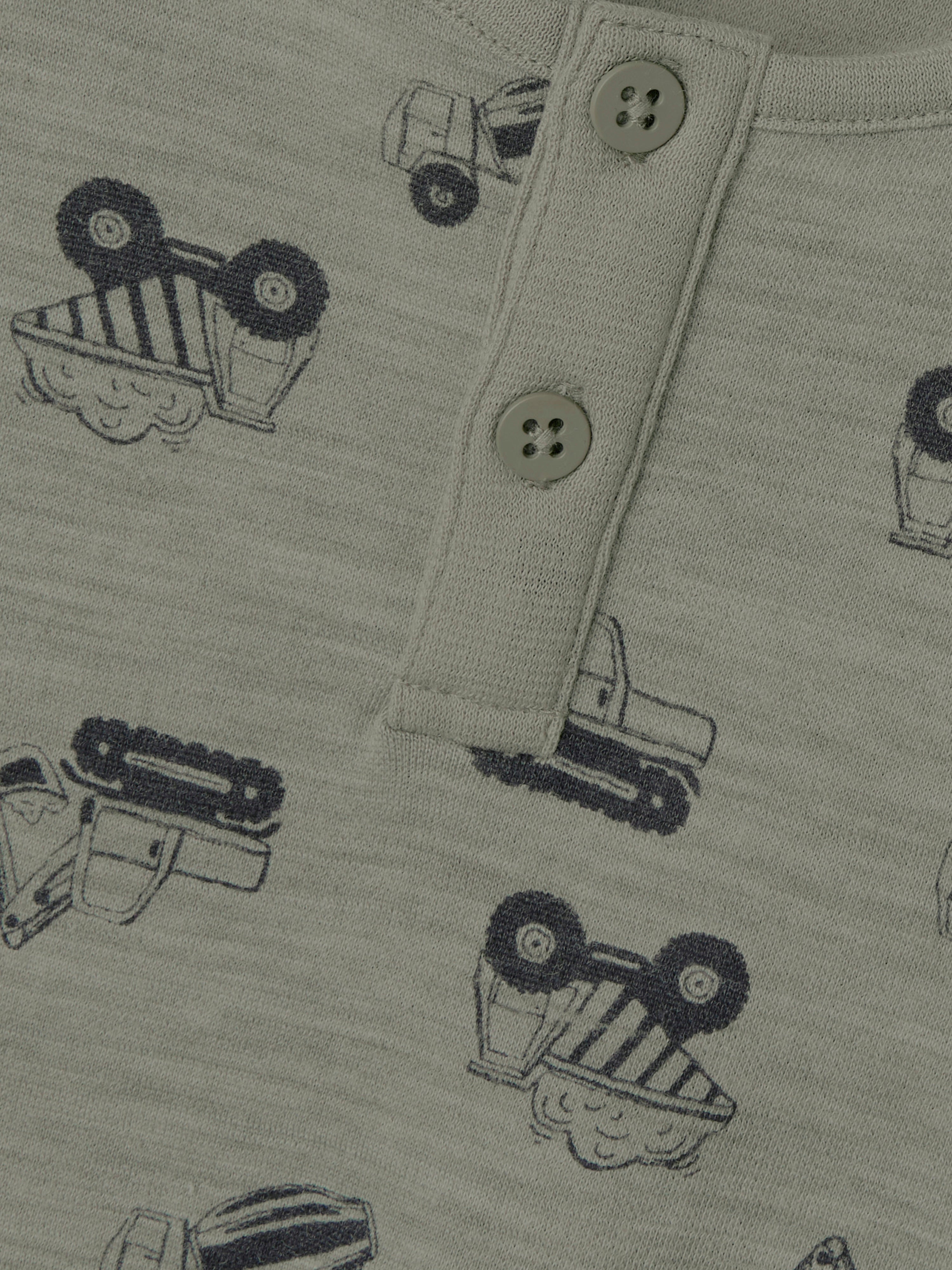 Name It Wuppo Wool Top - Dried Sage/Machines