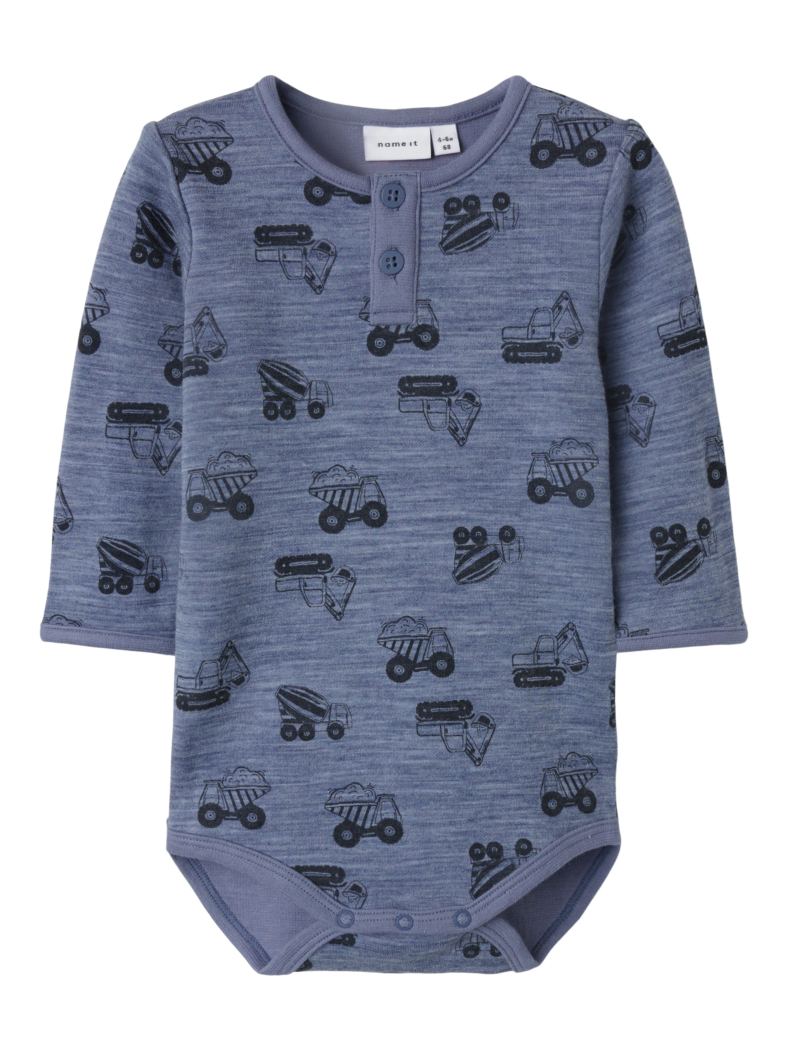 Name It Wuppo Wool Body - Folkstone Gray/Machines