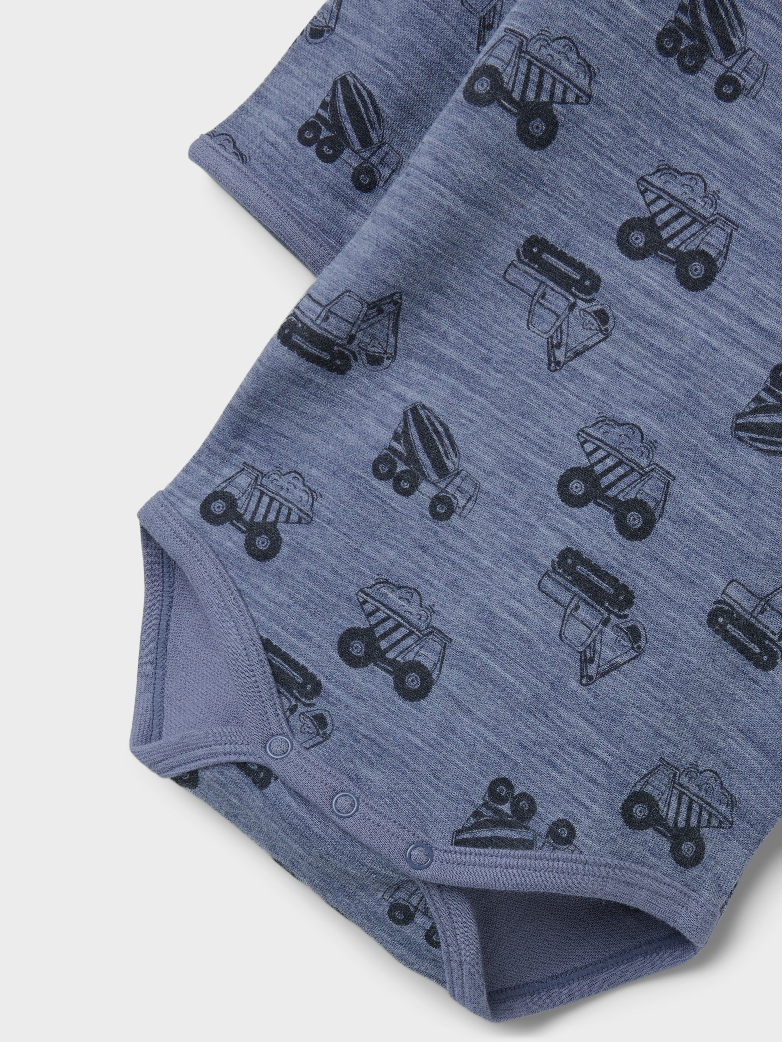 Name It Wuppo Wool Body - Folkstone Gray/Machines