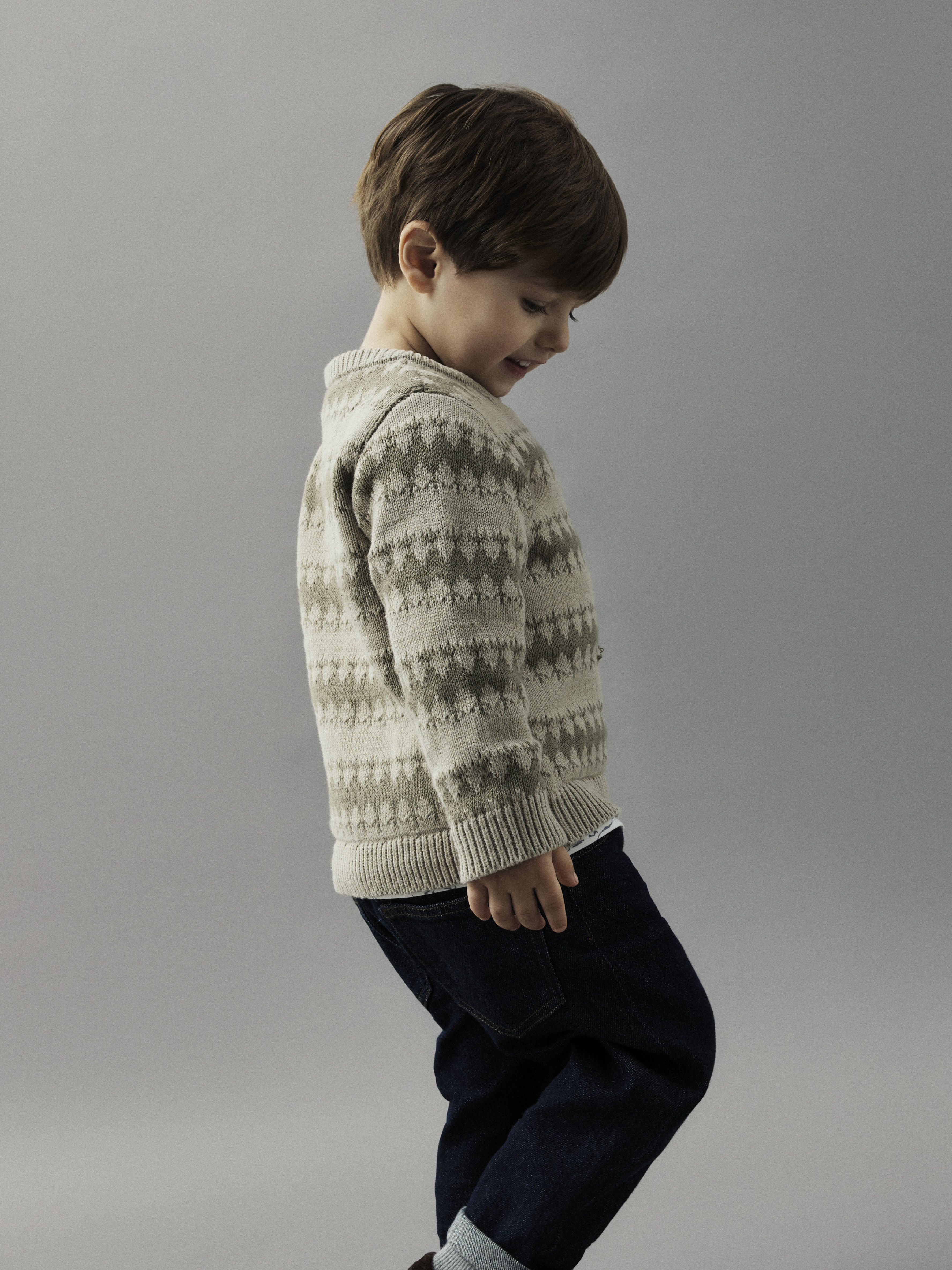 Name It Oscar Knit - Island Fossil/Mermaid