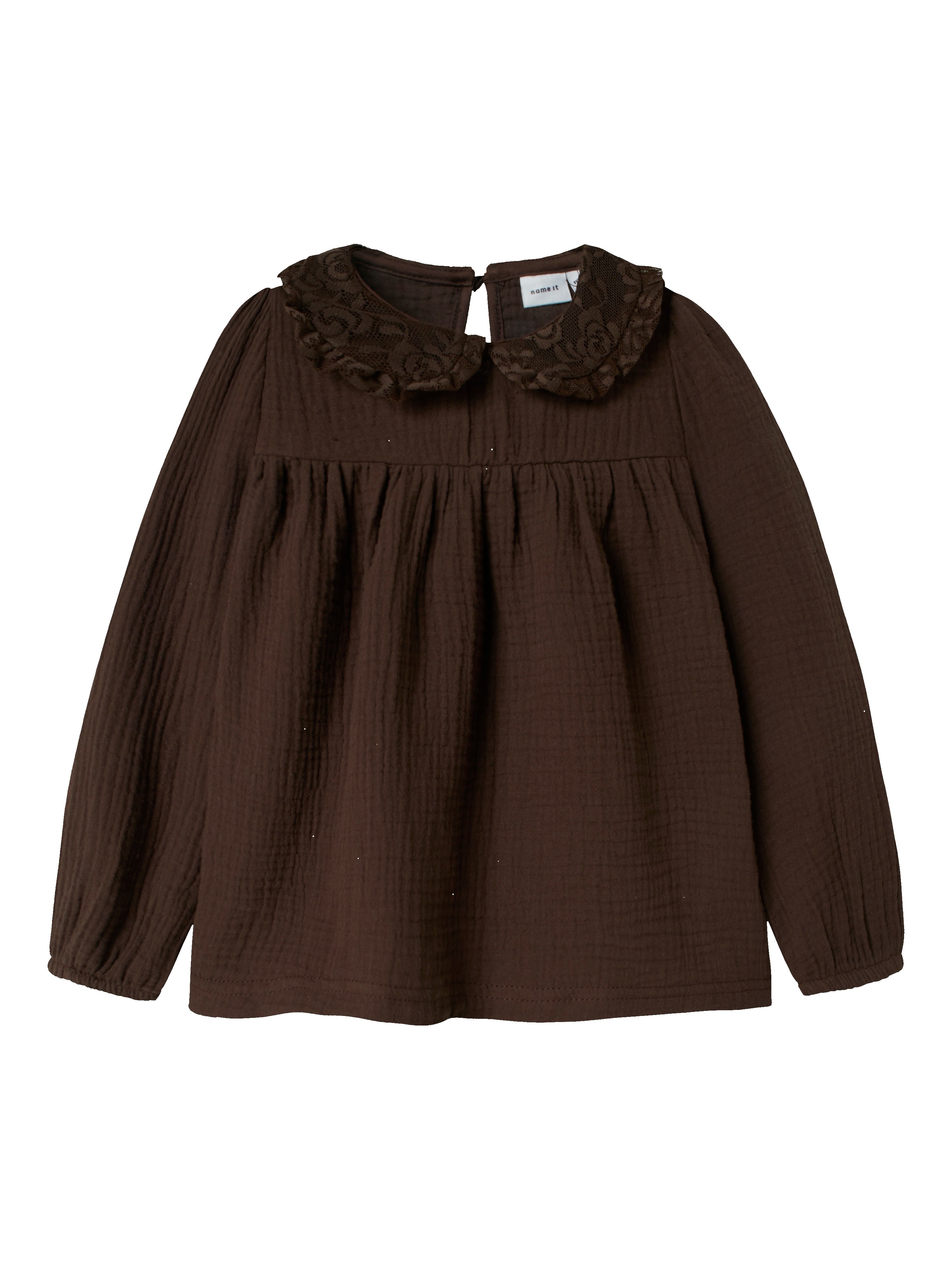Name It Olyssa LS Blouse - Seal Brown