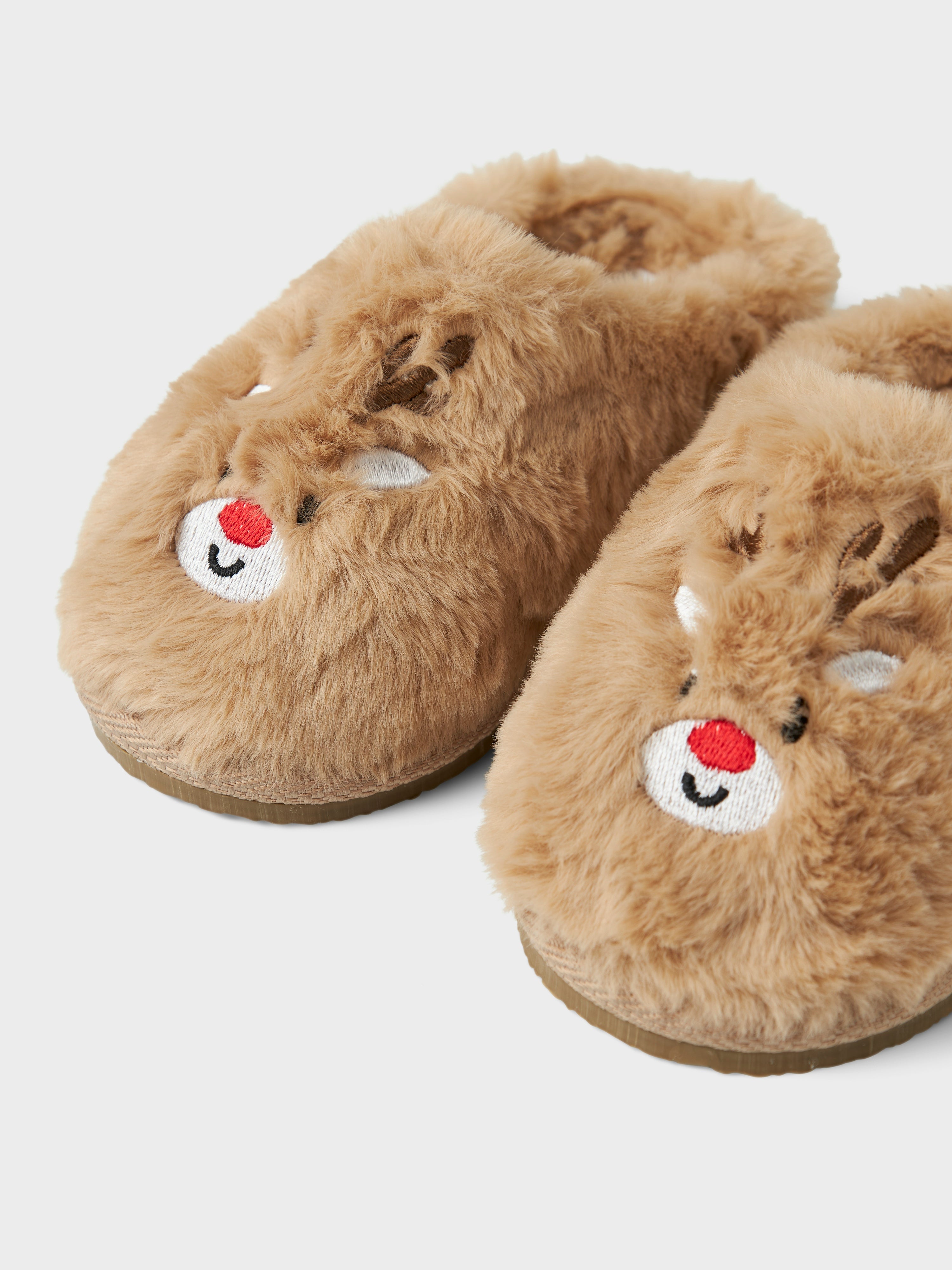 Name It Reindeer Slipper - Oxford Tan/Reindeer