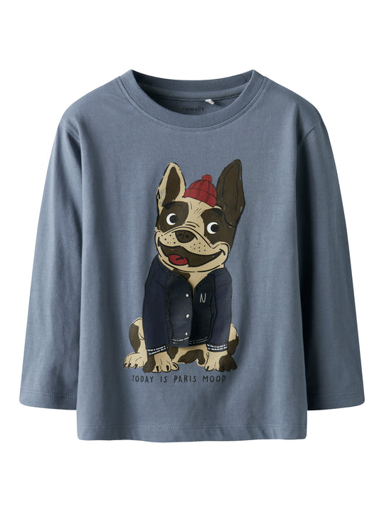 Name It Rolf LS Top - Flint Stone