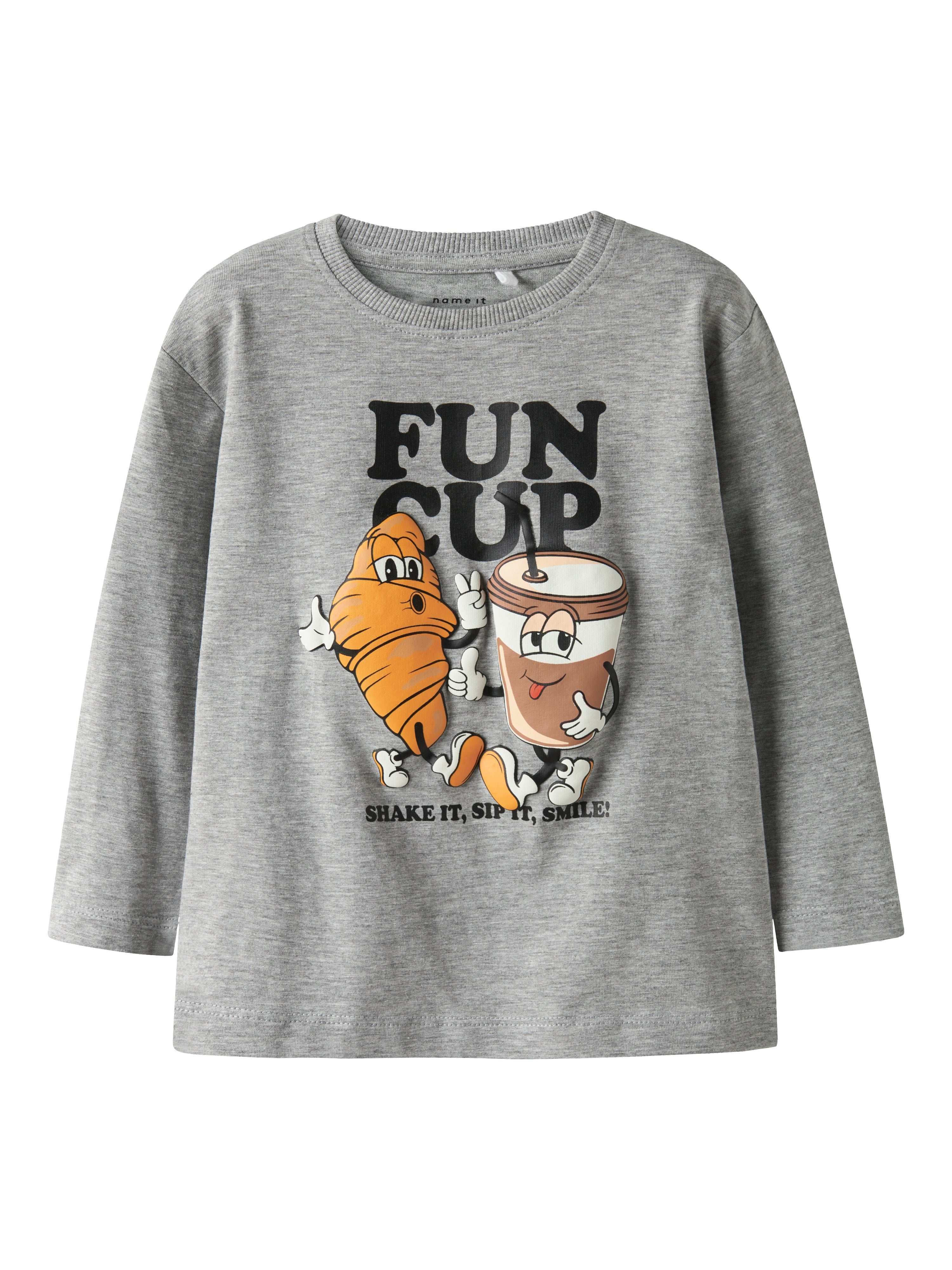 Name It Rasmus LS Top - Grey Melange