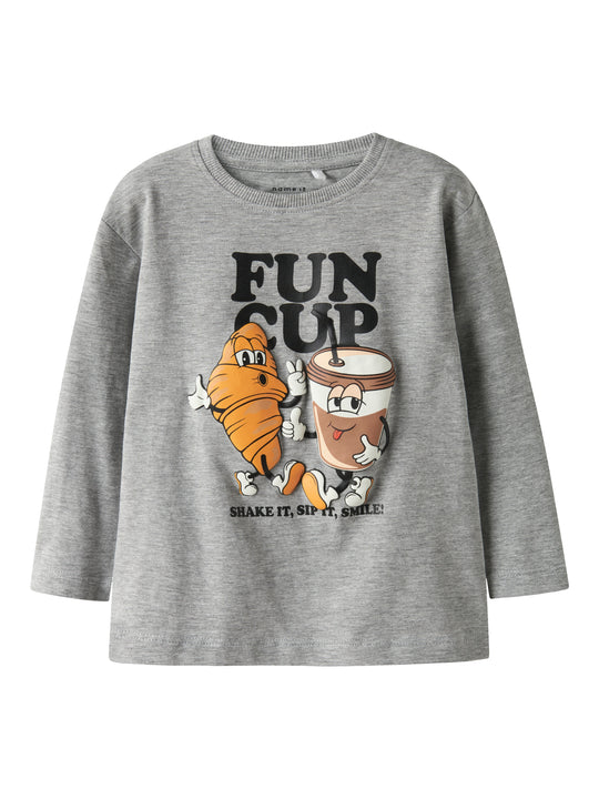 Name It Rasmus LS Top - Grey Melange