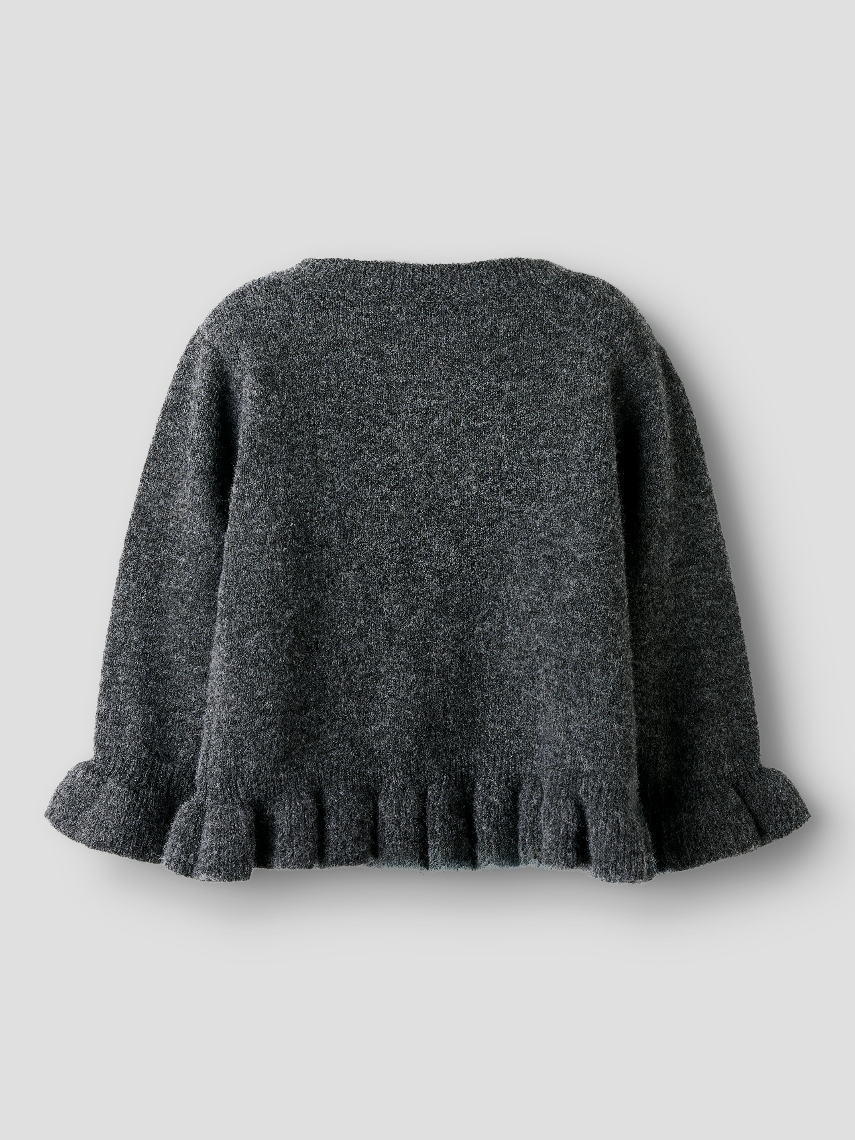 Name It Supia LS Knit Cardigan - Dark Grey Melange