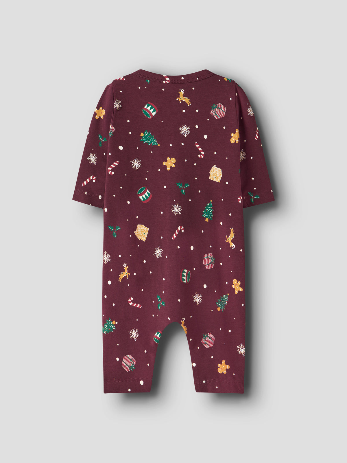 Name It Vismas - LS Nightsuit - Burgundy / Christmas
