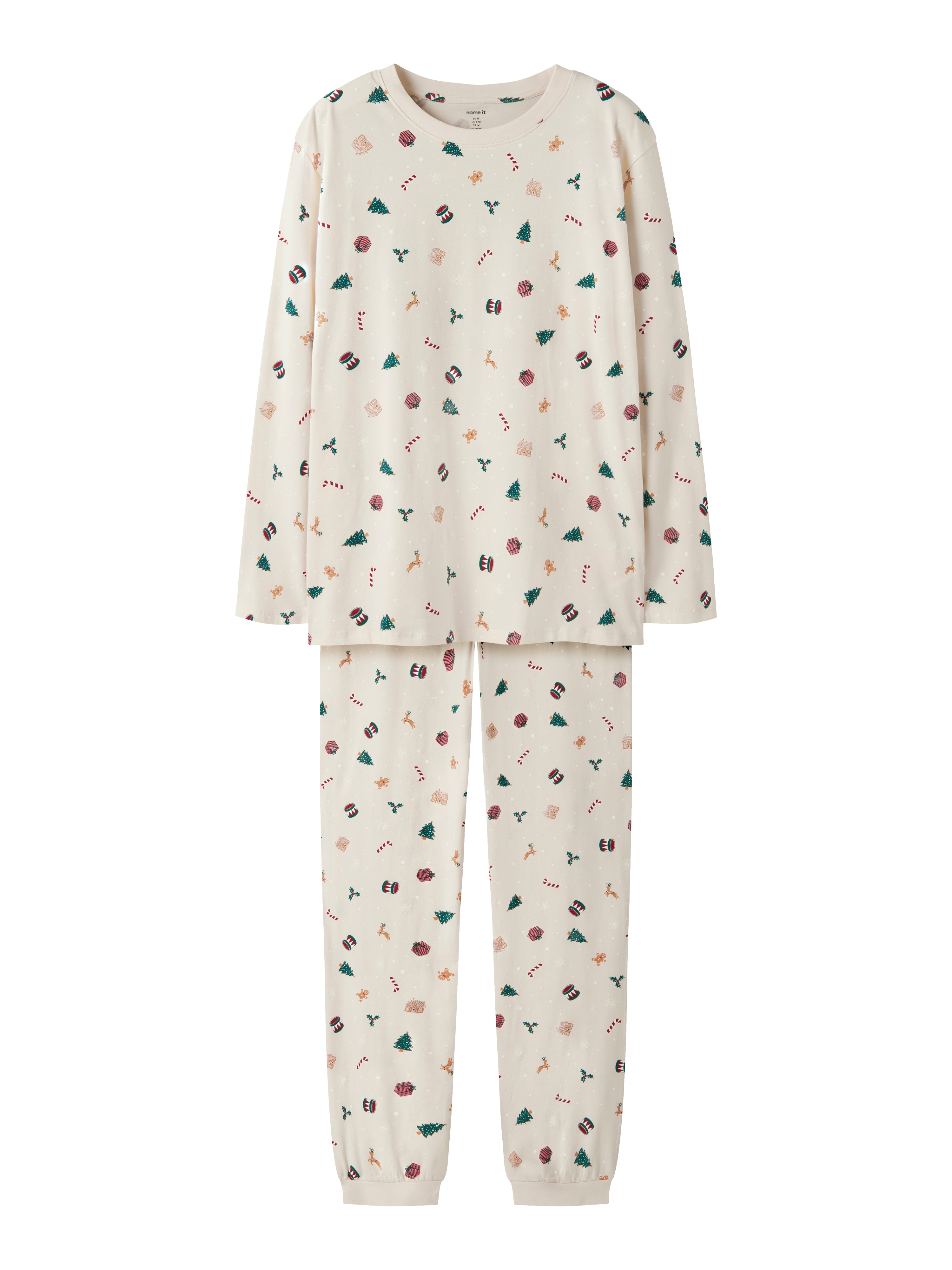 Name It Vismas Natsæt - Whitecap Gray/Xmas