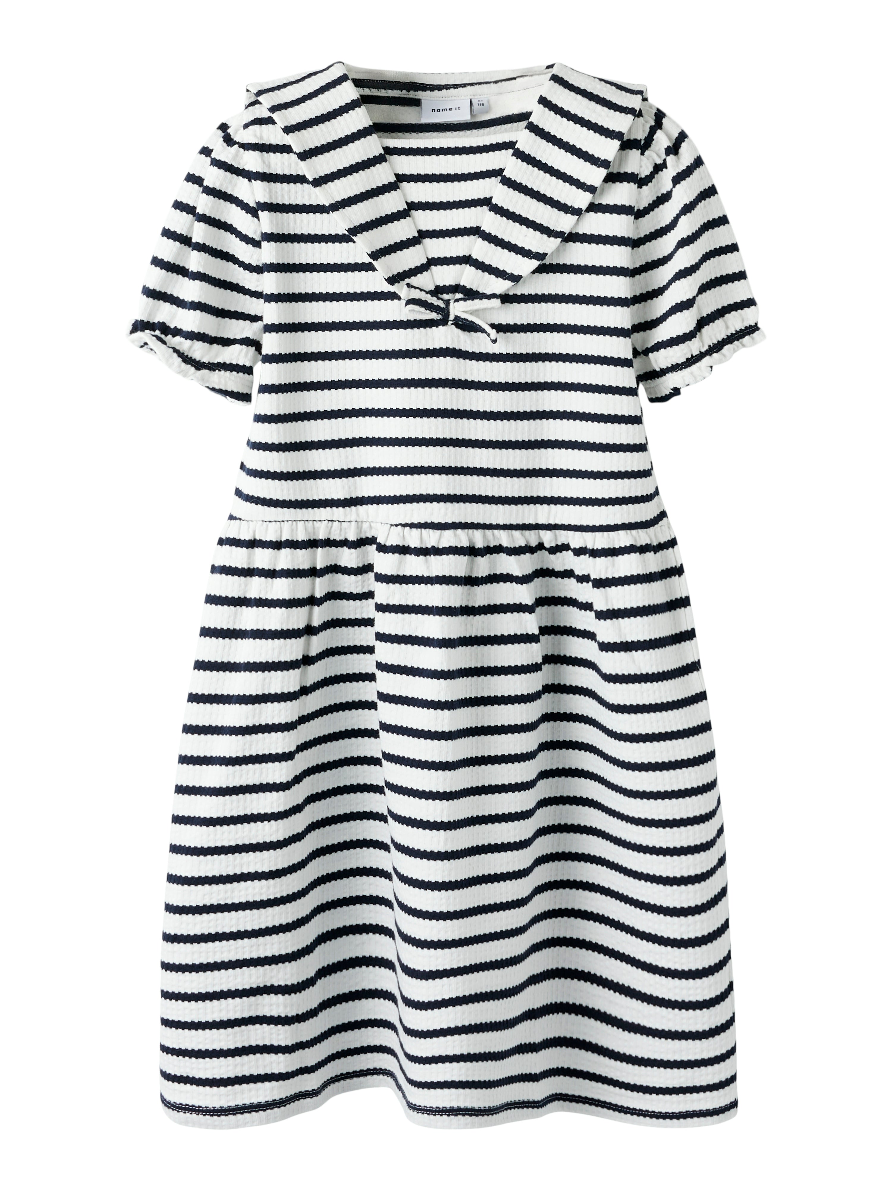 Name It Kattie SS Dress - Cloud Dancer Sky Captain