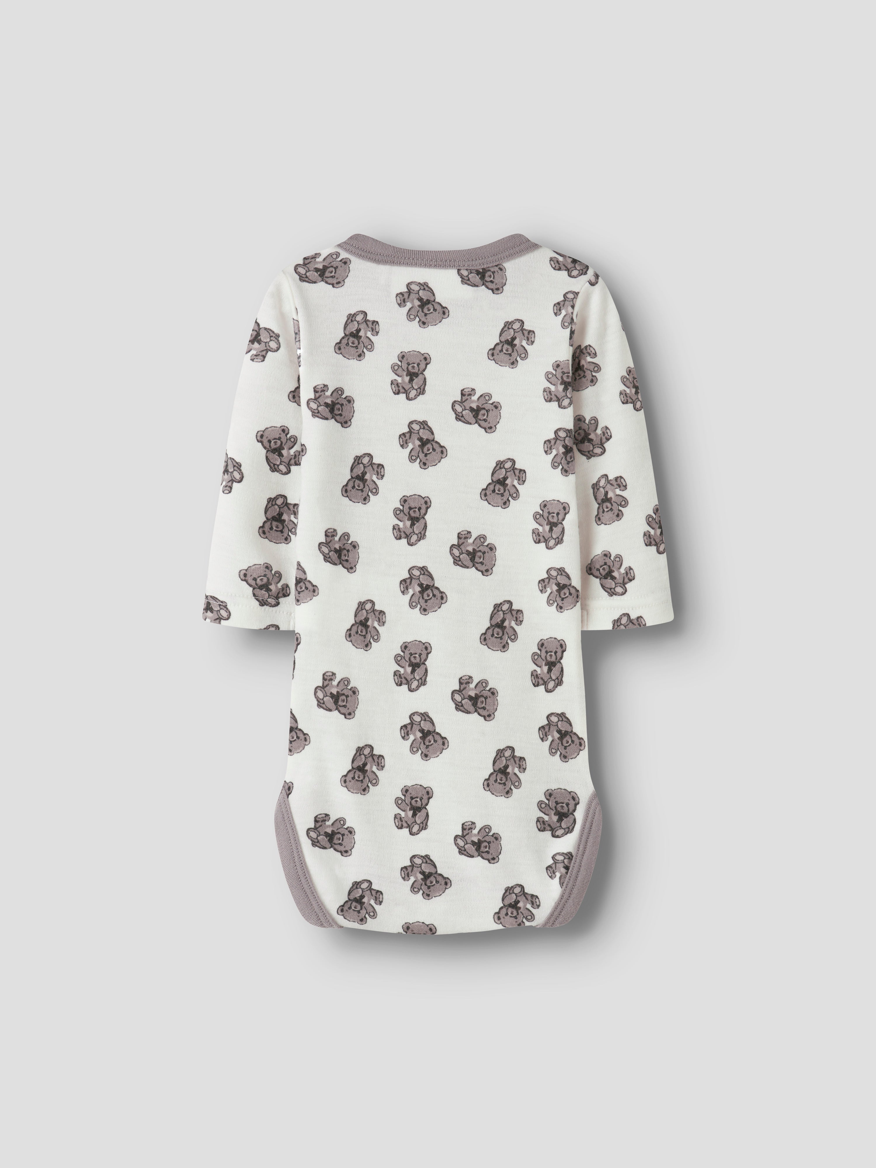 Name it - Willu Wool LS Body - Snow White / Teddy Bear
