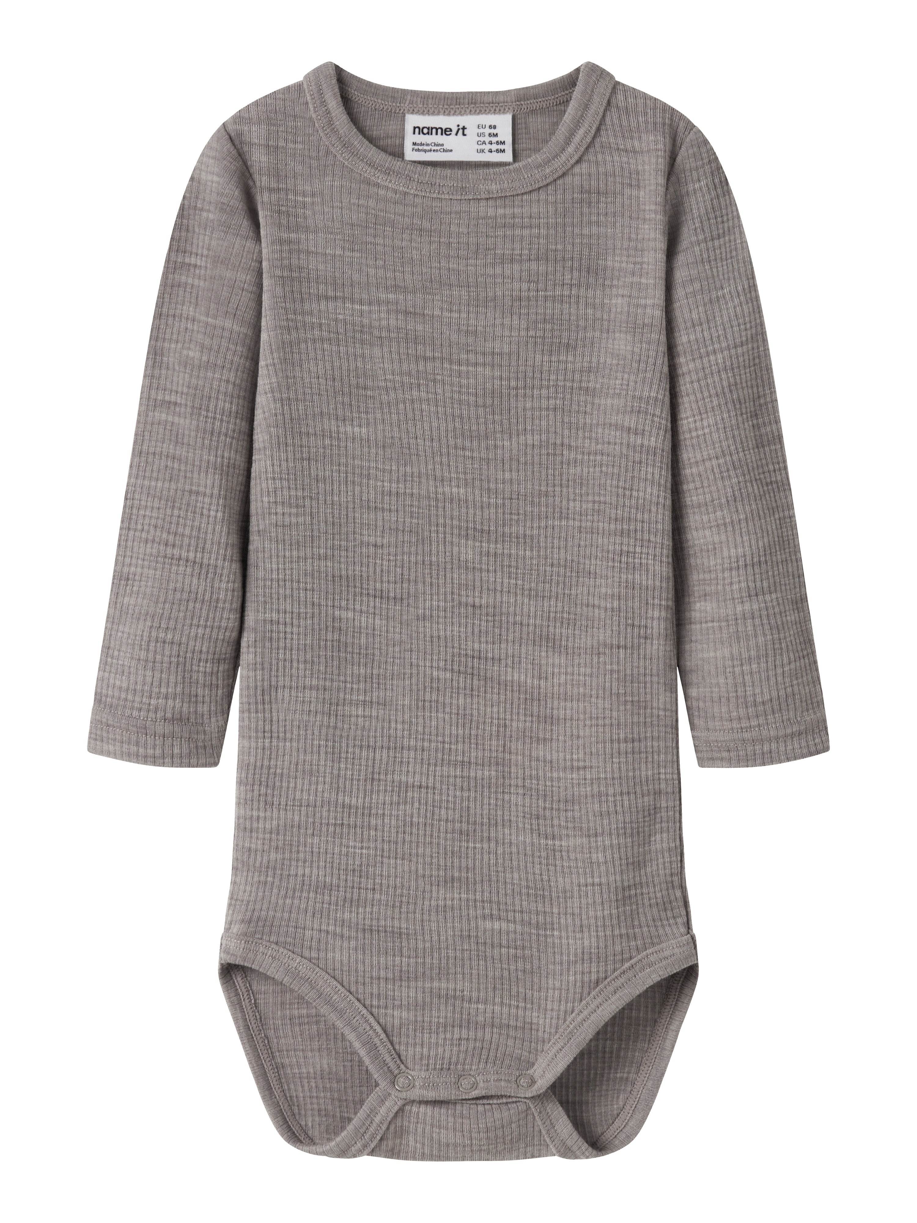 Name It Wax - Wool Rib LS Body - Satellite