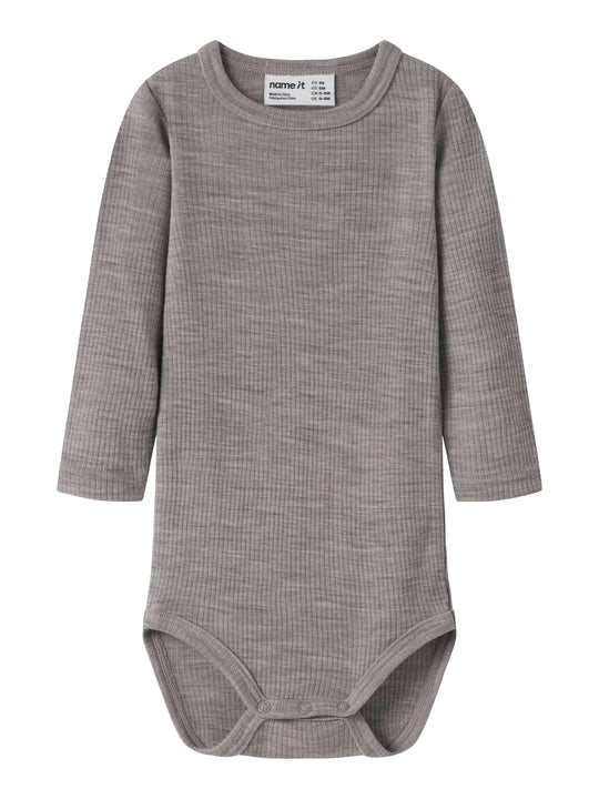 Name It Wax - Wool Rib LS Body - Satellite