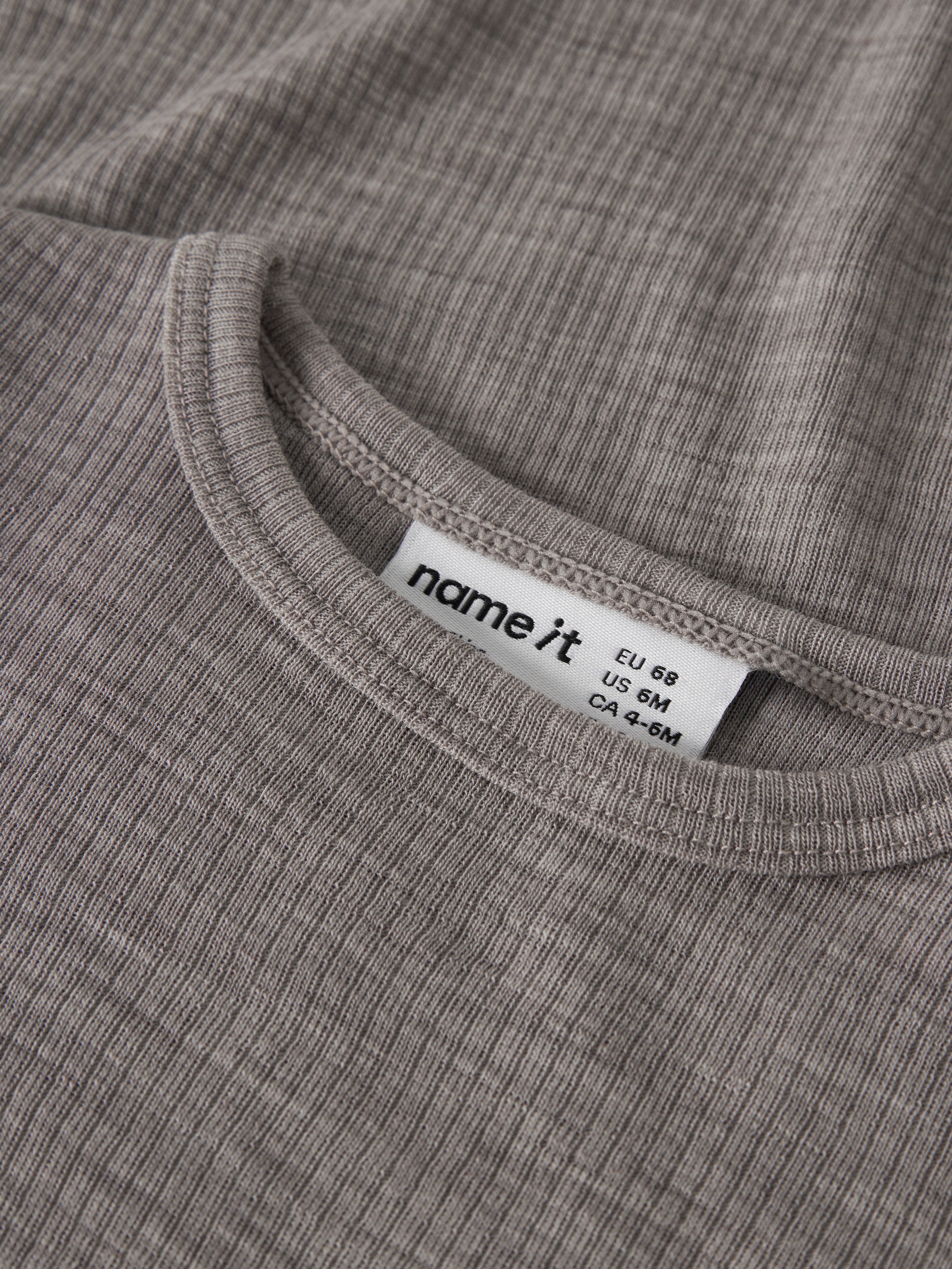 Name It Wax - Wool Rib LS Body - Satellite