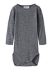 Name It Wax - Wool Rib LS Body - Folkstone Gray