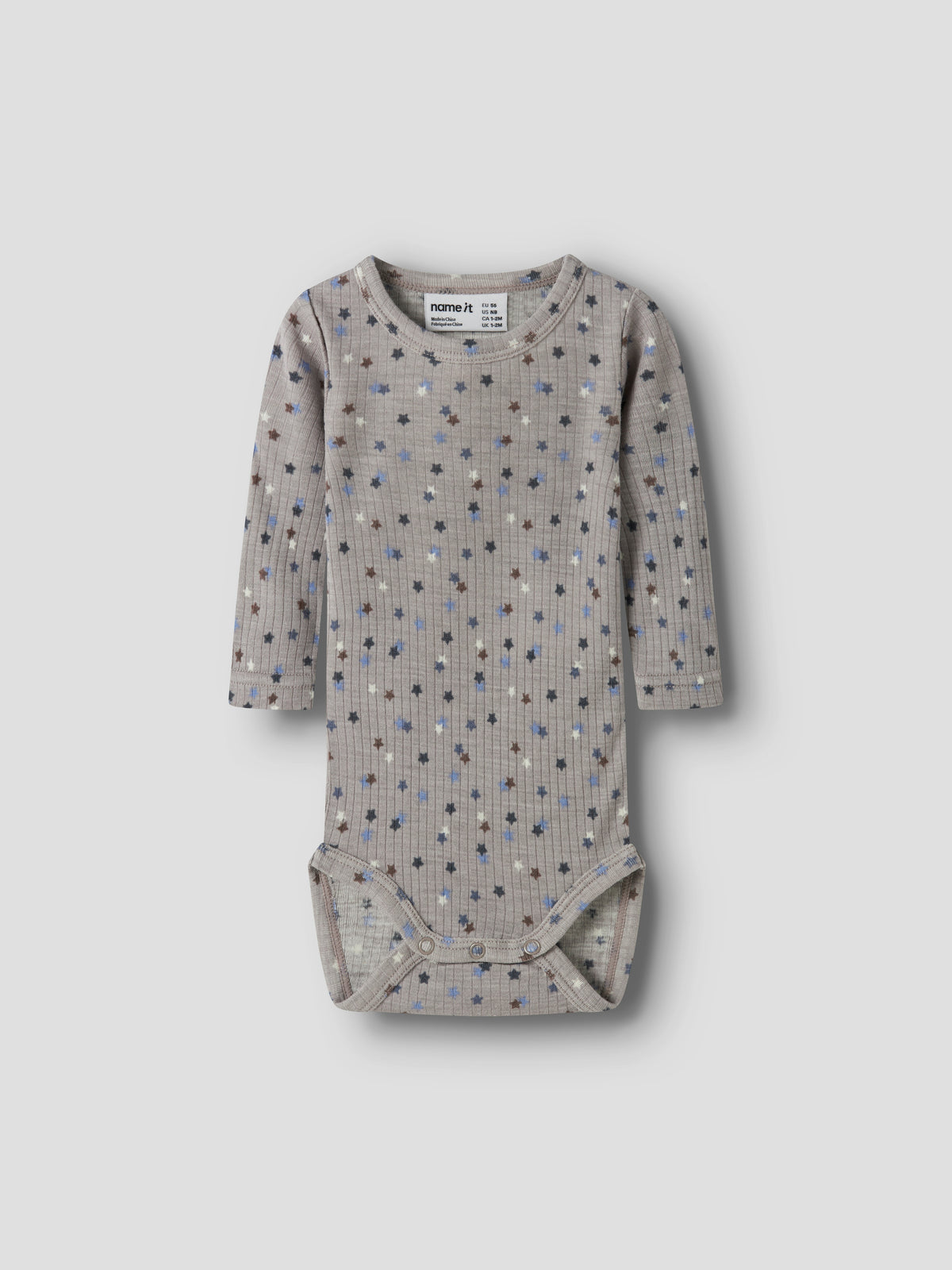 Name It Womi - Wool/Modal LS Body - Satellite / Stars