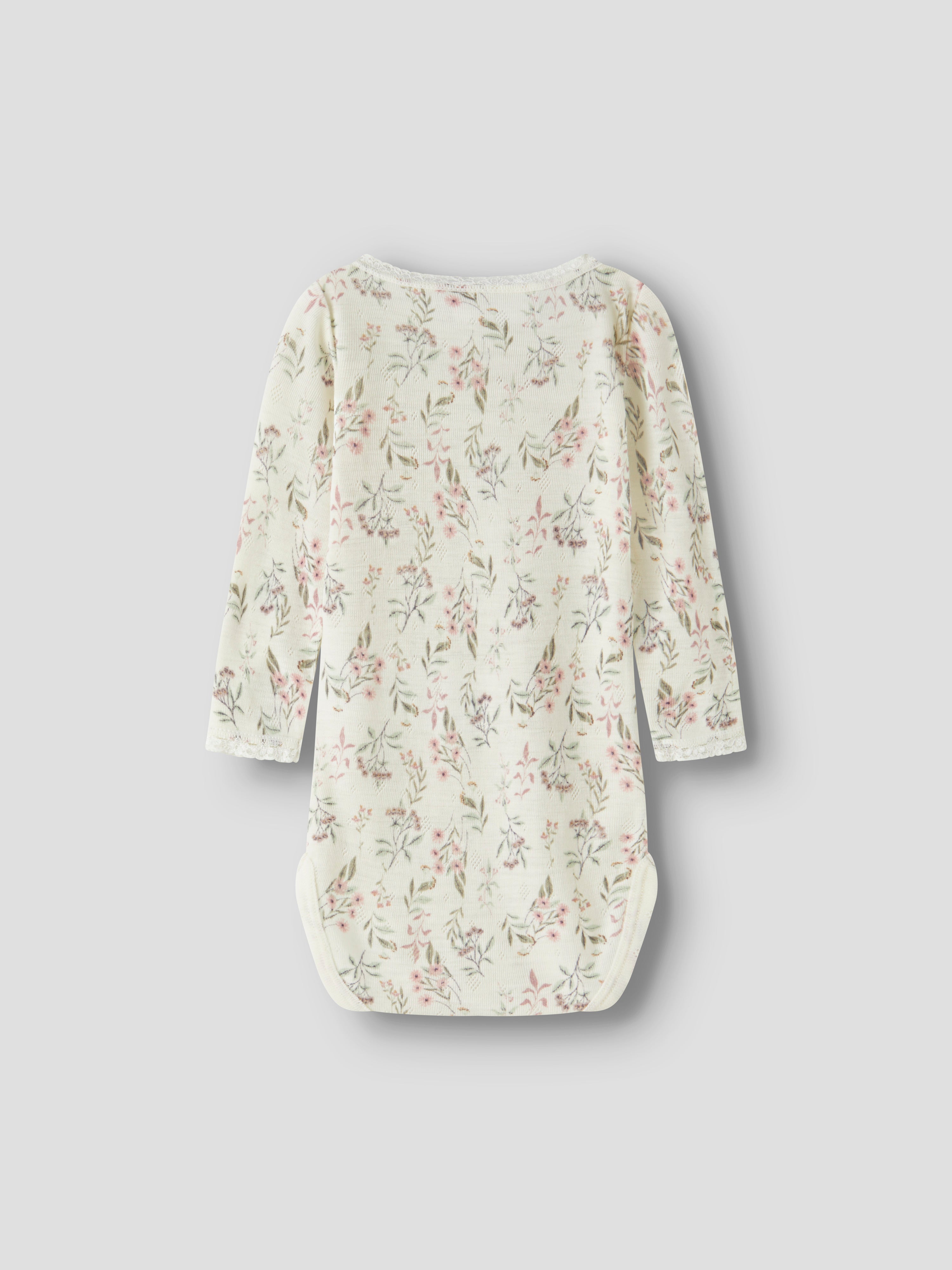 Name It Wang - Wool Needle LS Body - Snow White/Flower