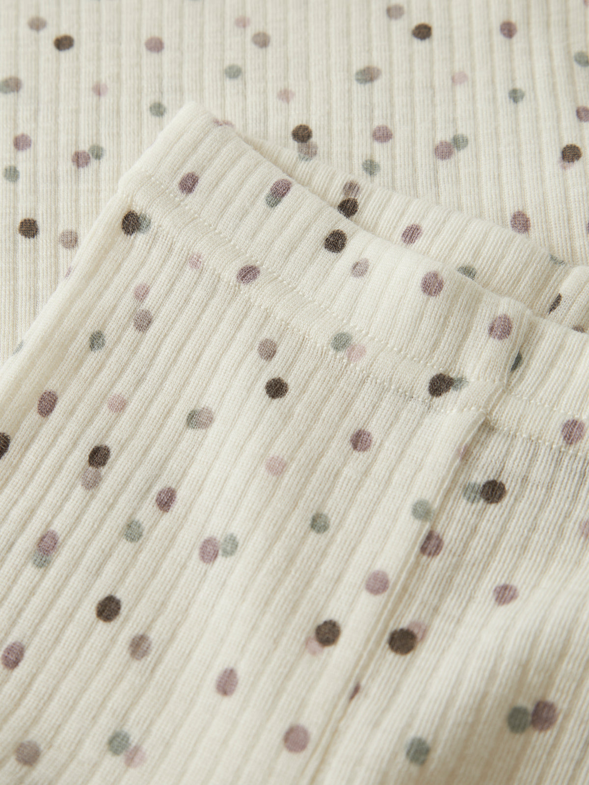 Name It Womi - Wool/Modal Legging -  Snow White / Double Dots
