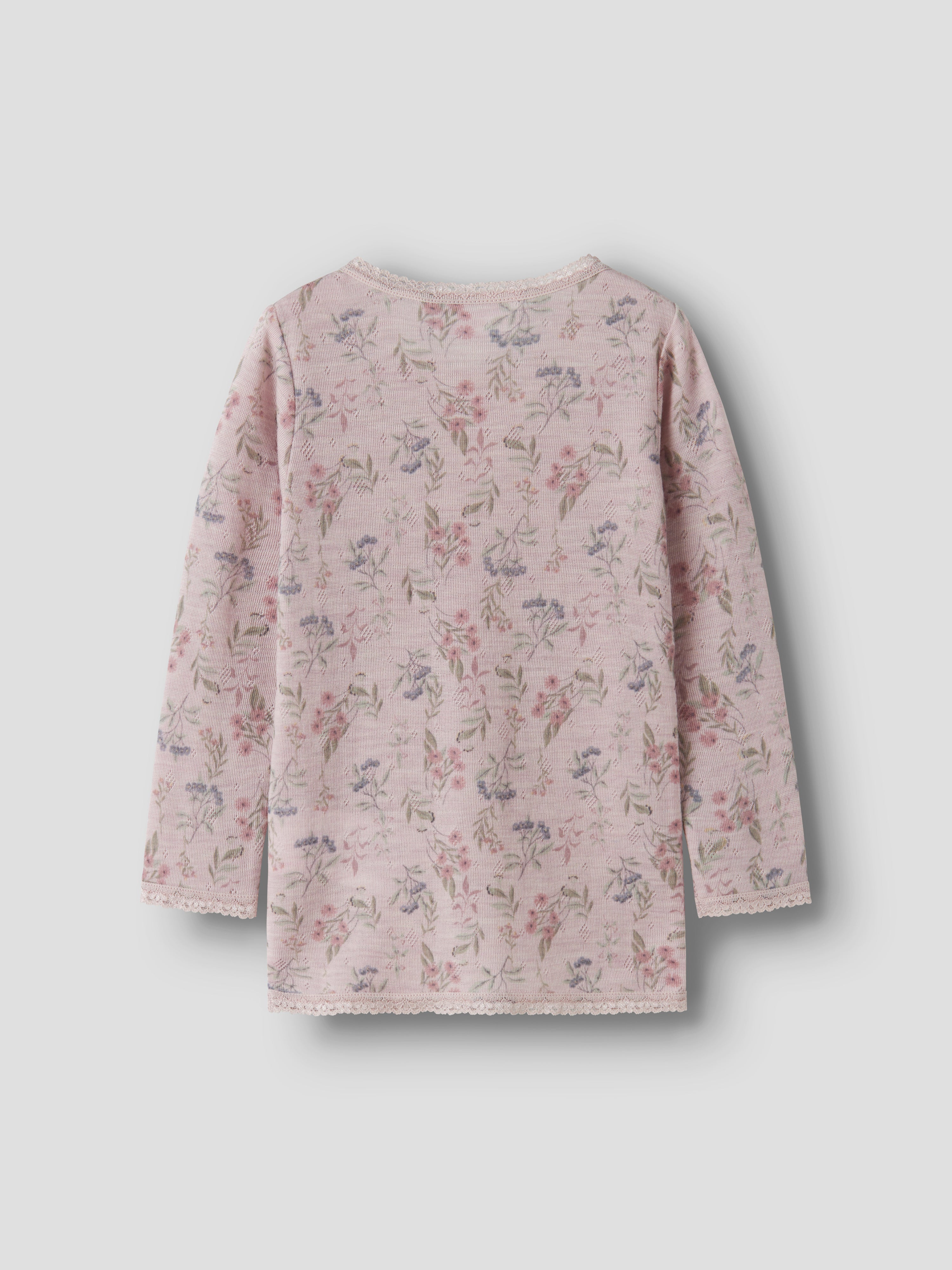 Name It Wang - Wool Needle LS Top - Violet Ice/Flower