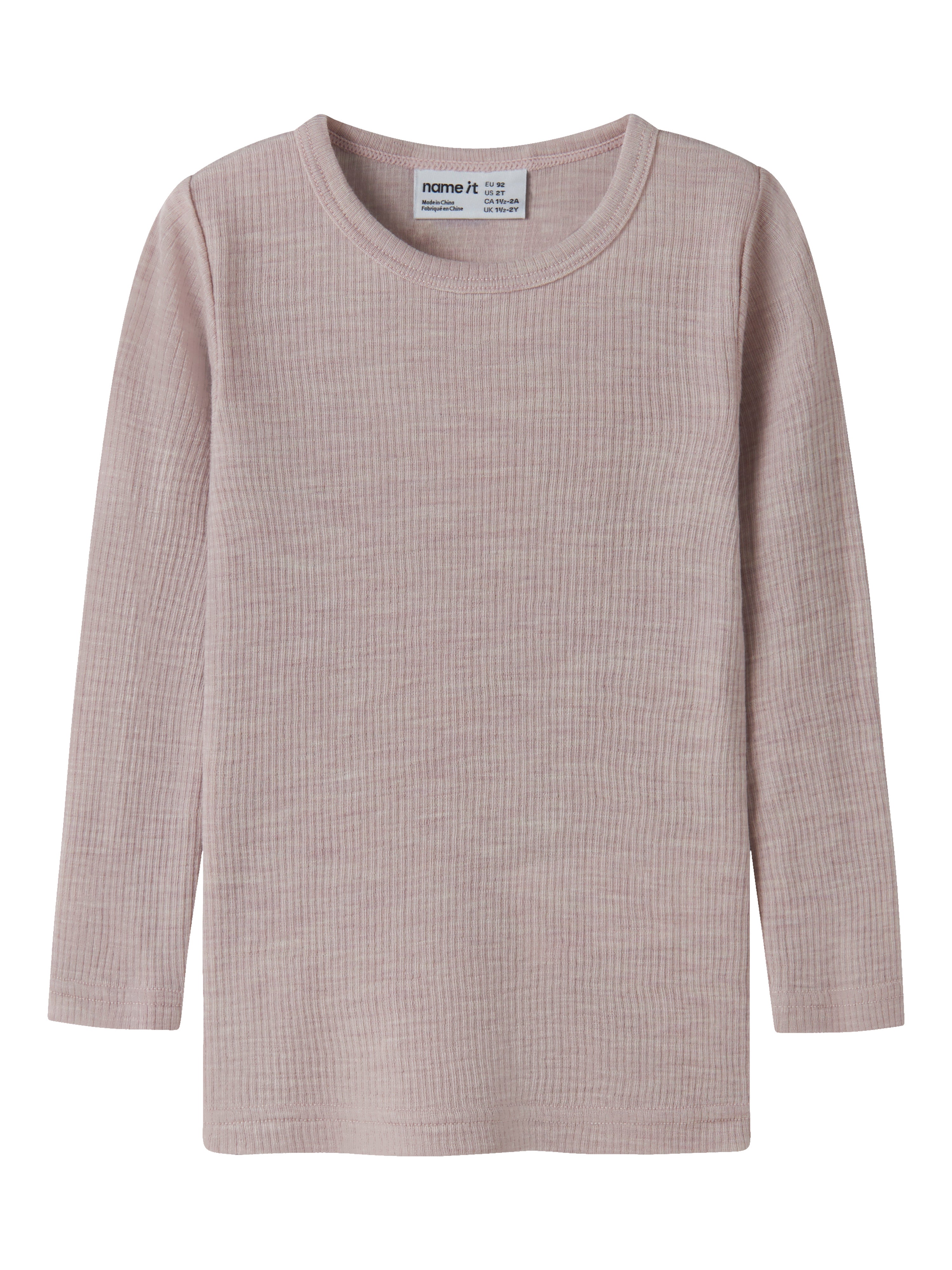 Name It Wax - Wool Rib LS Top - Violet Ice