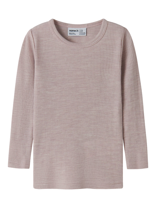Name It Wax - Wool Rib LS Top - Violet Ice