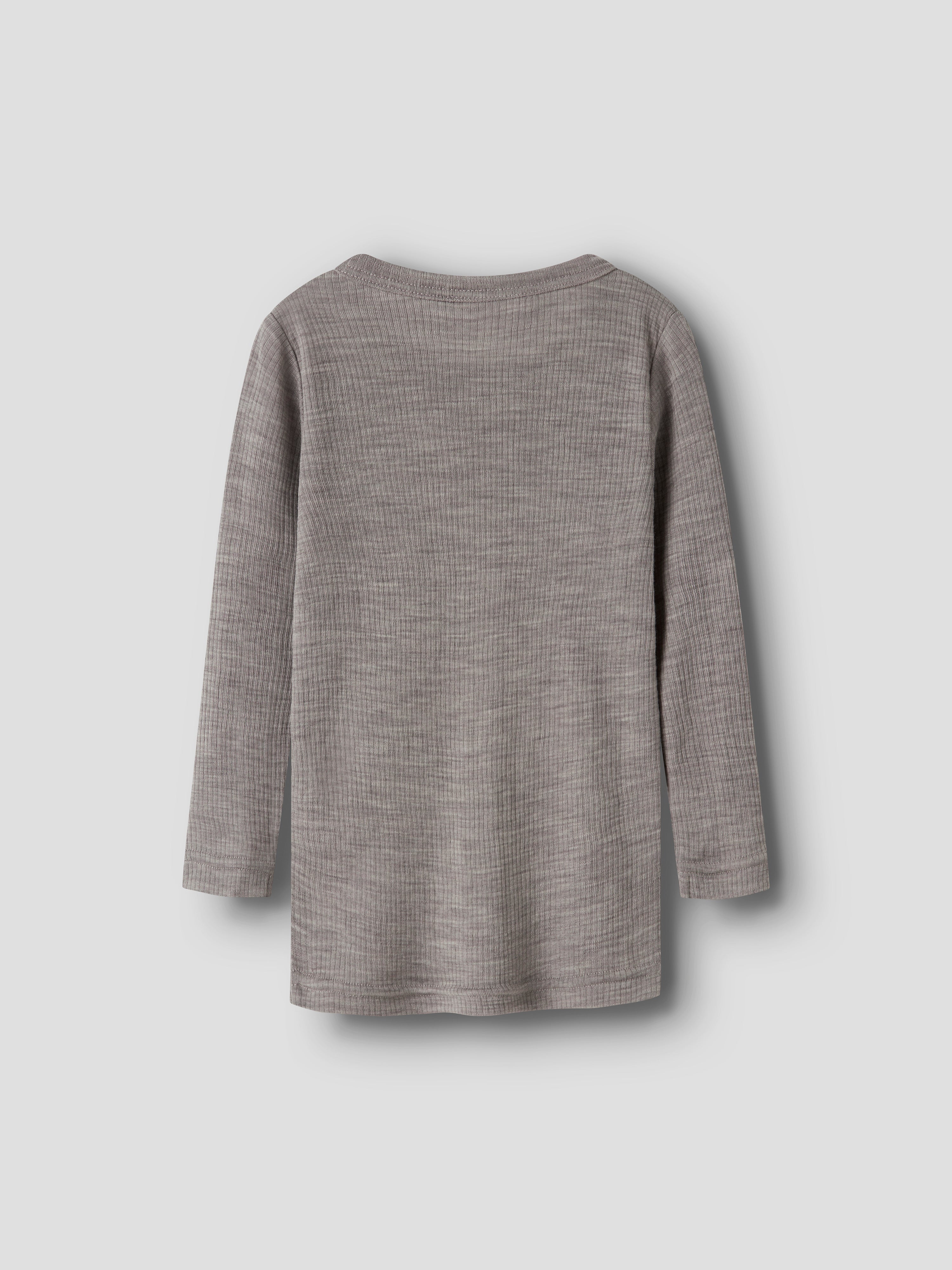 Name It Wax - Wool Rib LS Top - Satellite