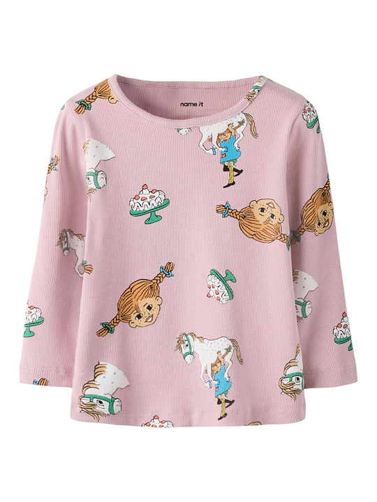 Name It Soca Pippi LS Top - Keepsake Lilac