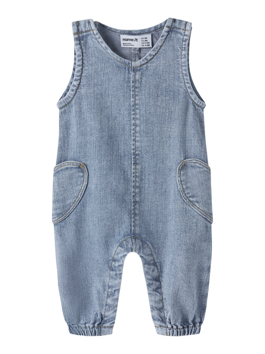 Name It Emmaline - Loose Denim Overall - Denim Blue