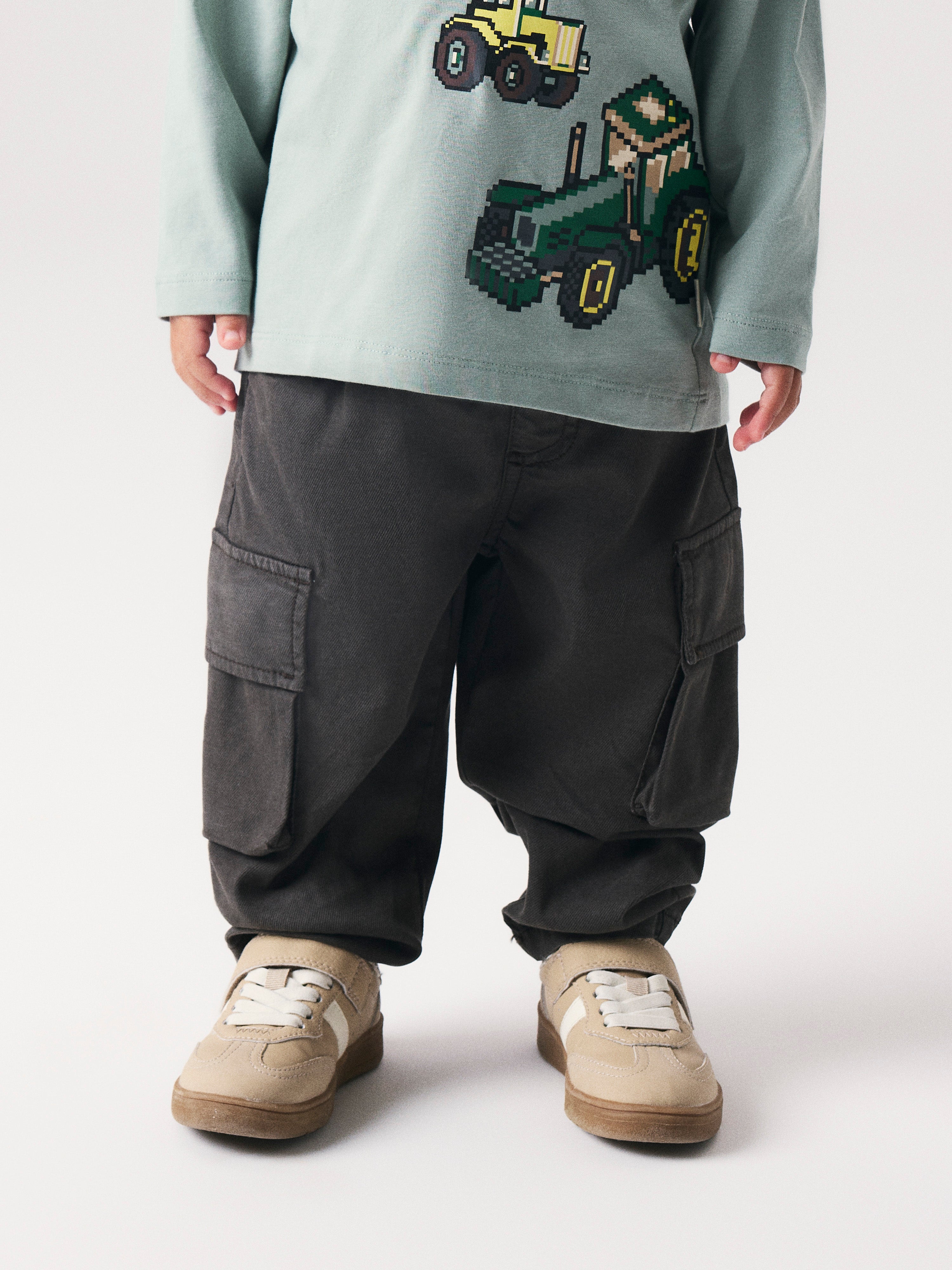 Name It Ben - Tap Cargo Pants - Peat