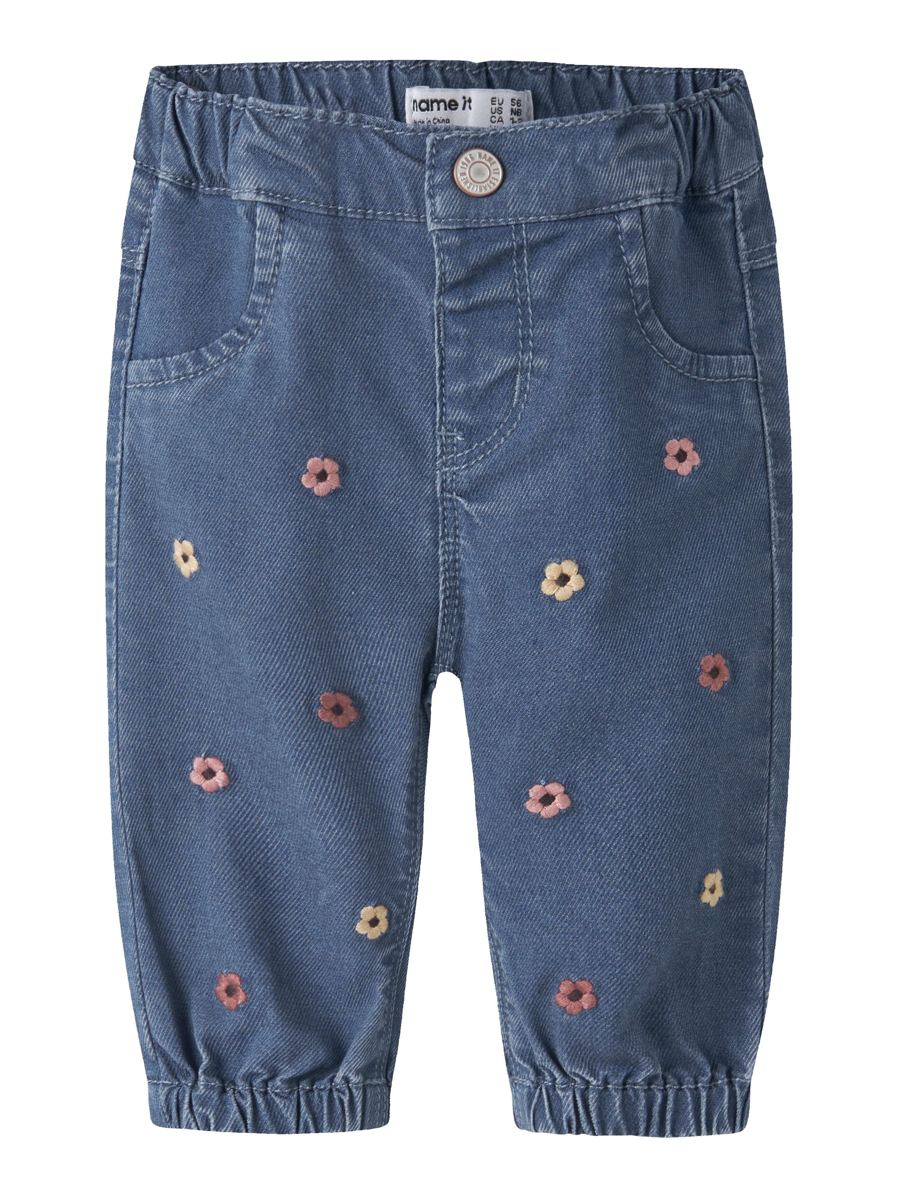 Name It - Rose Mom R Emb Jeans - Soft Denim / EMB