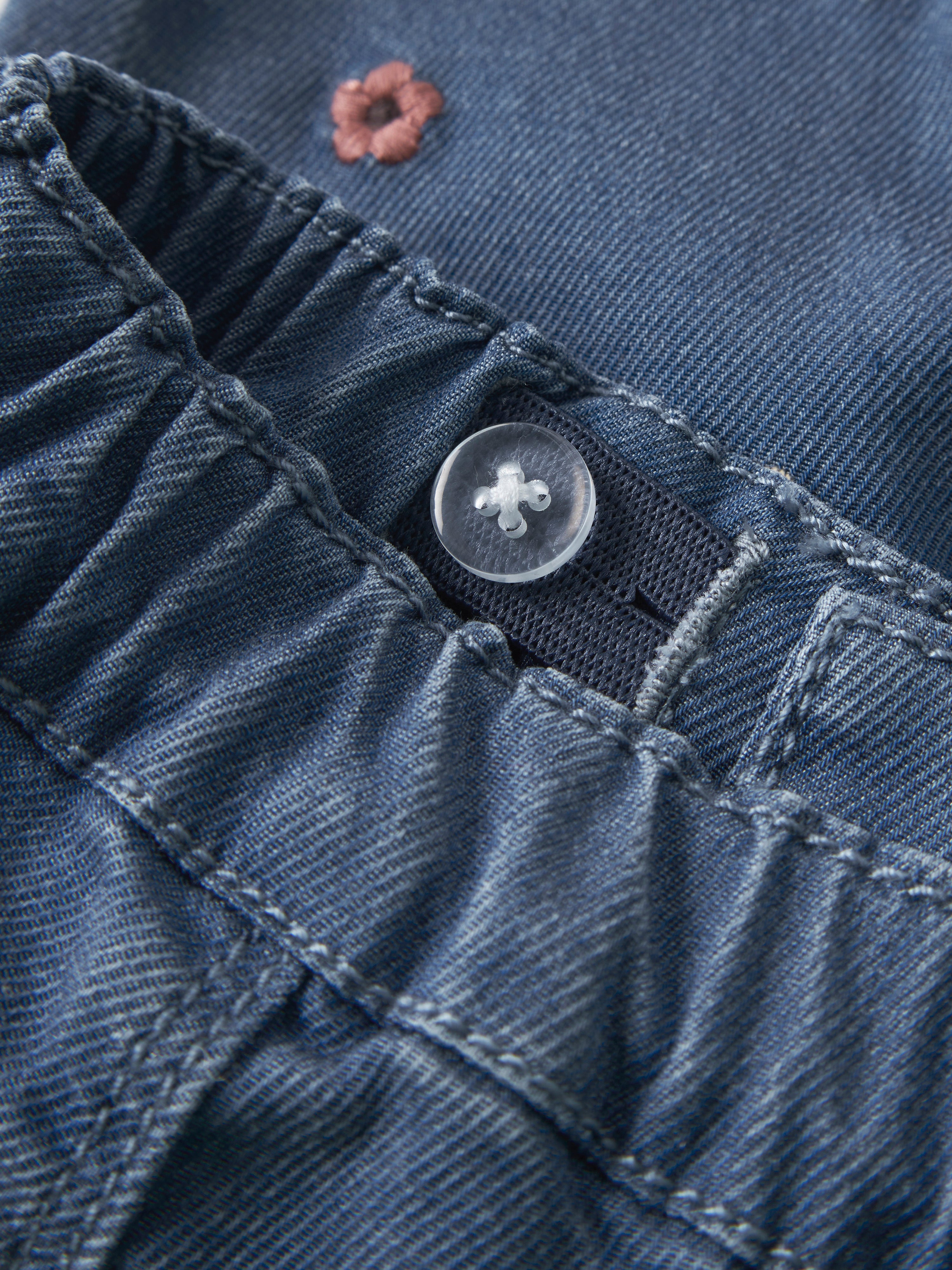 Name It - Rose Mom R Emb Jeans - Soft Denim / EMB