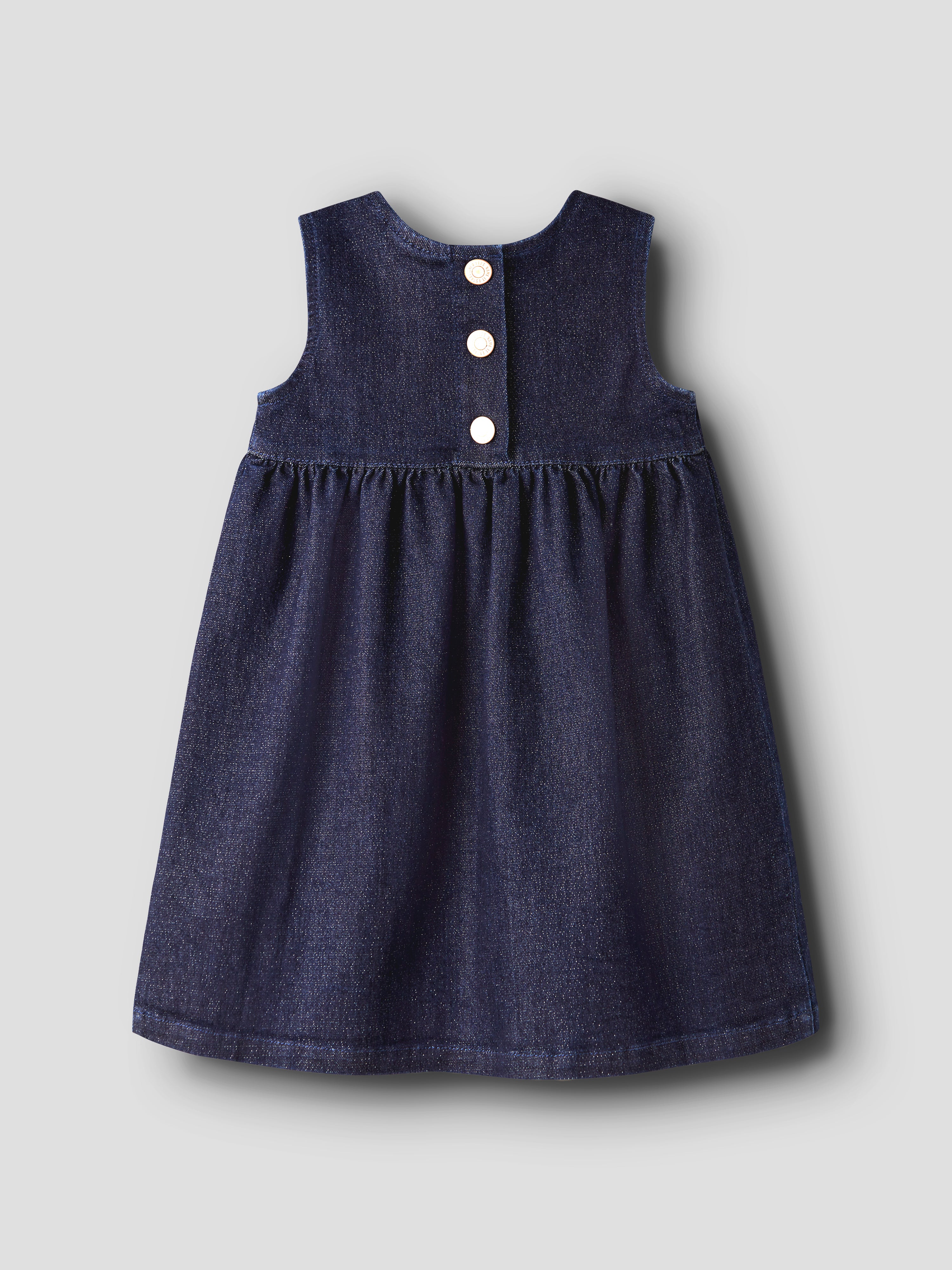 Name It Ella - Denim Glitter Dress - Dark Blue Denim